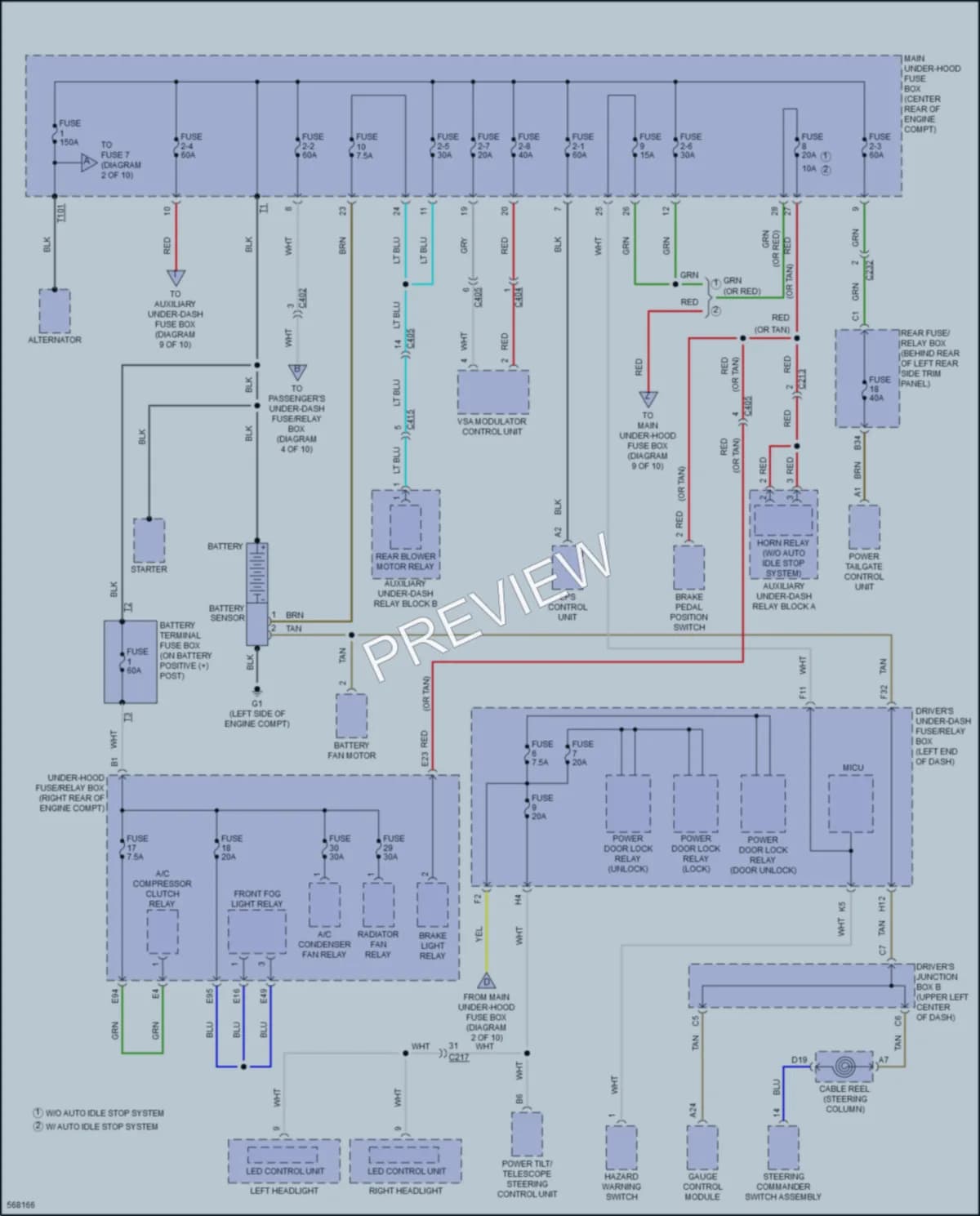 2017 Acura MDX Power Distribution wiring diagram preview