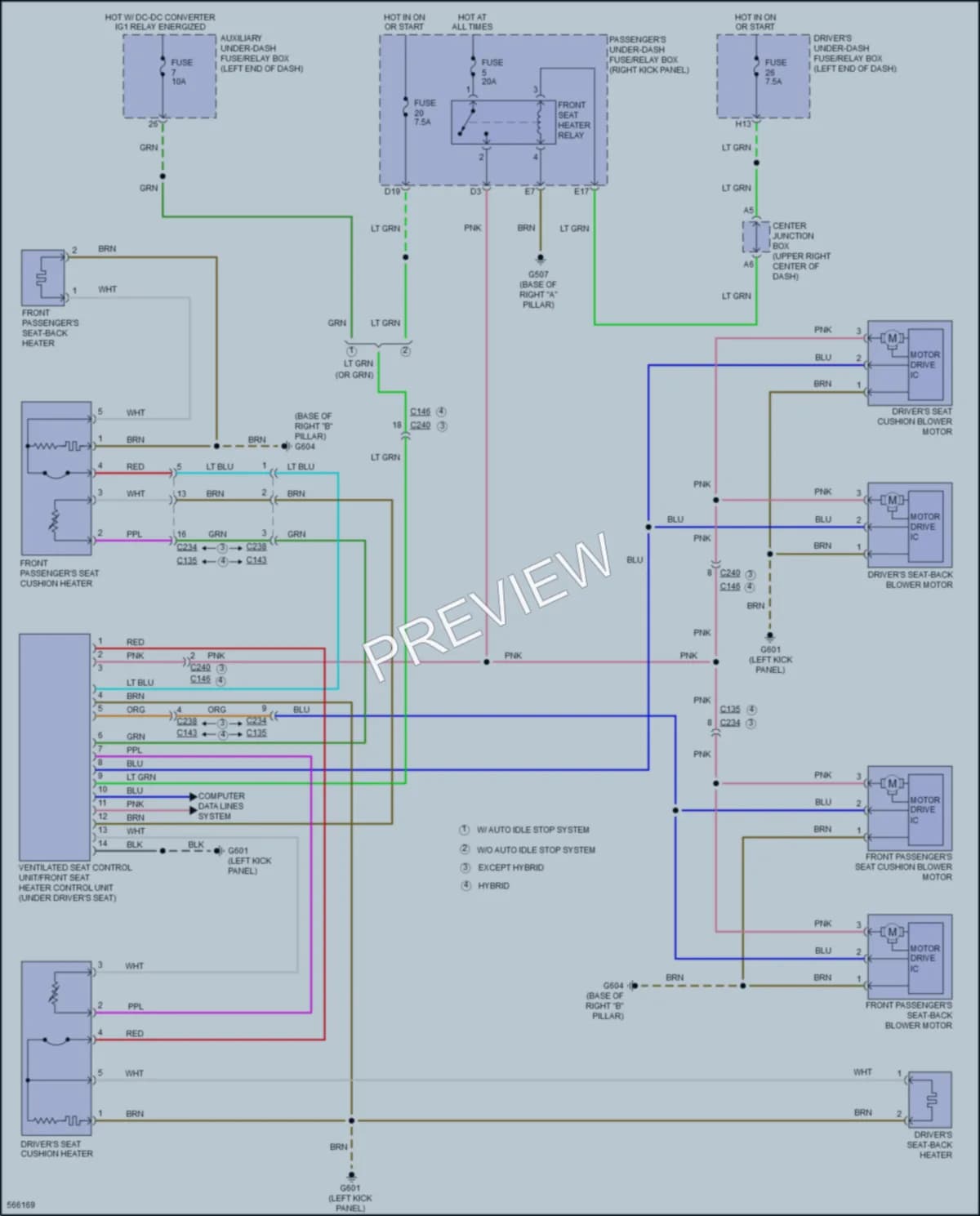 2017 Acura MDX Power Seats wiring diagram preview