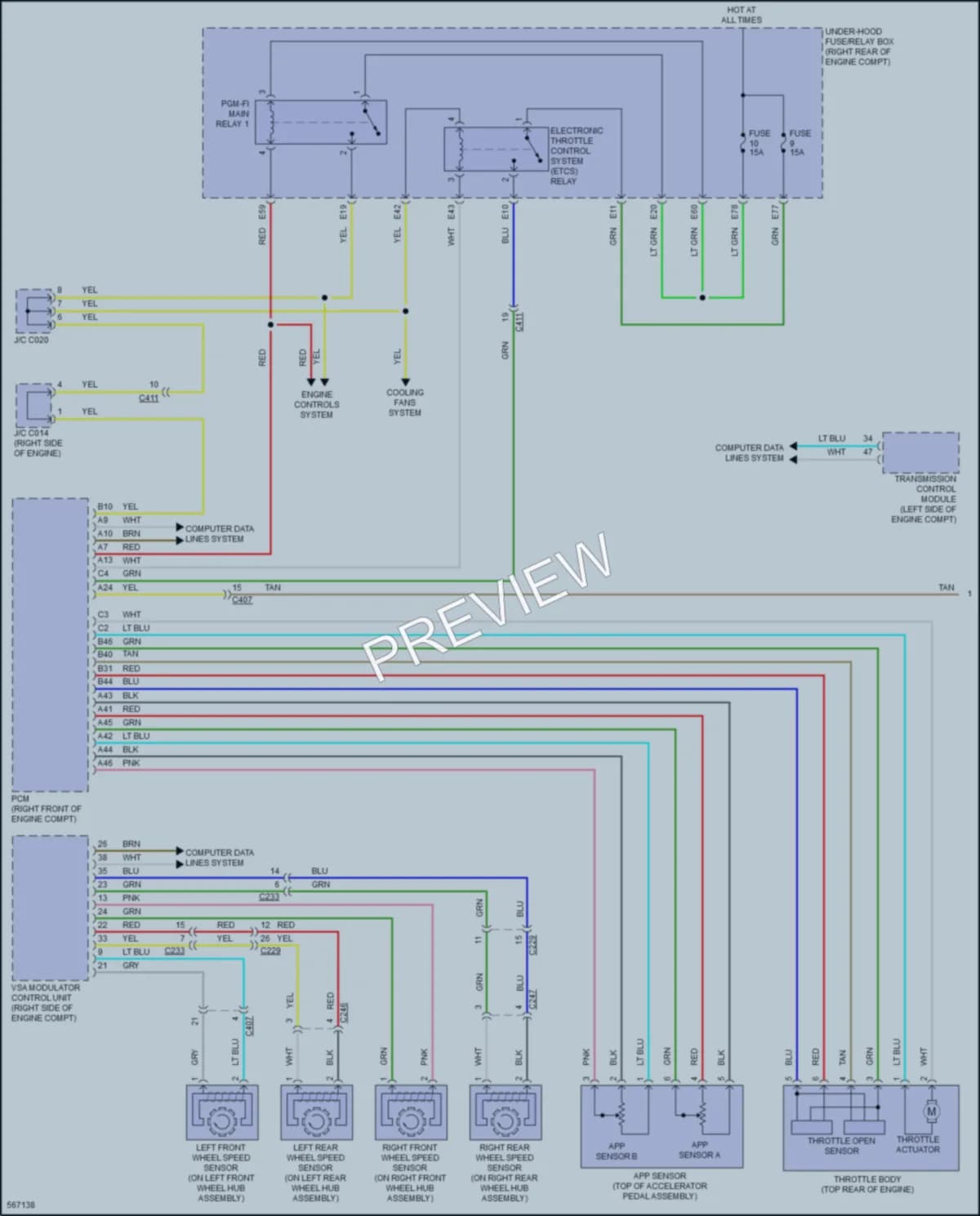 2017 Acura MDXSportHybrid Cruise Control wiring diagram preview