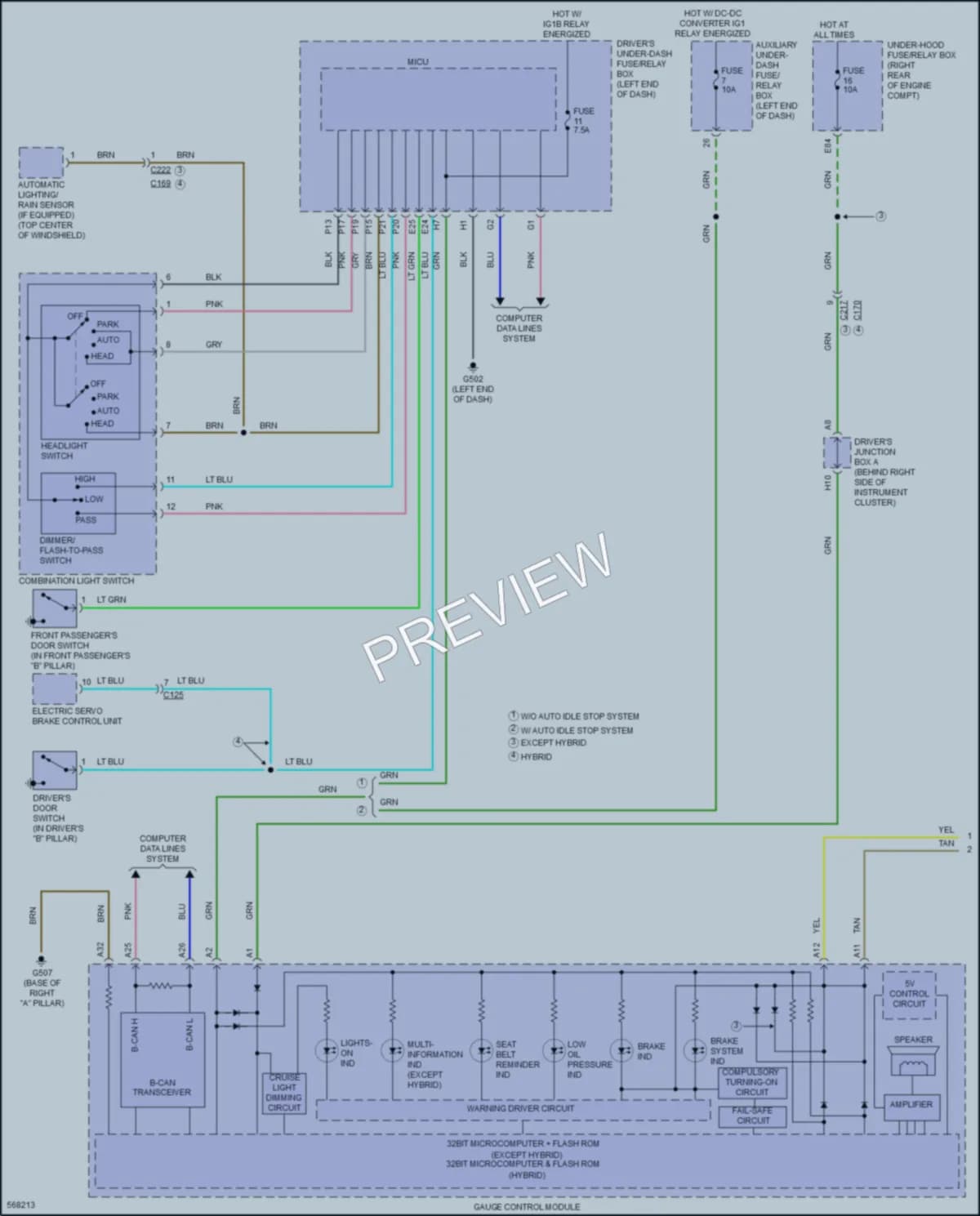 2017 Acura MDXSportHybrid Warning Systems wiring diagram preview