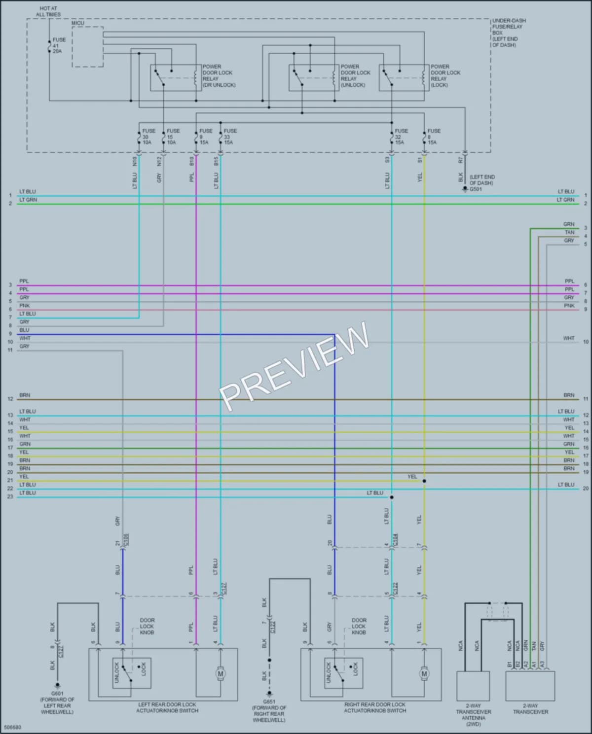 2017 Acura RDX Anti Theft wiring diagram preview
