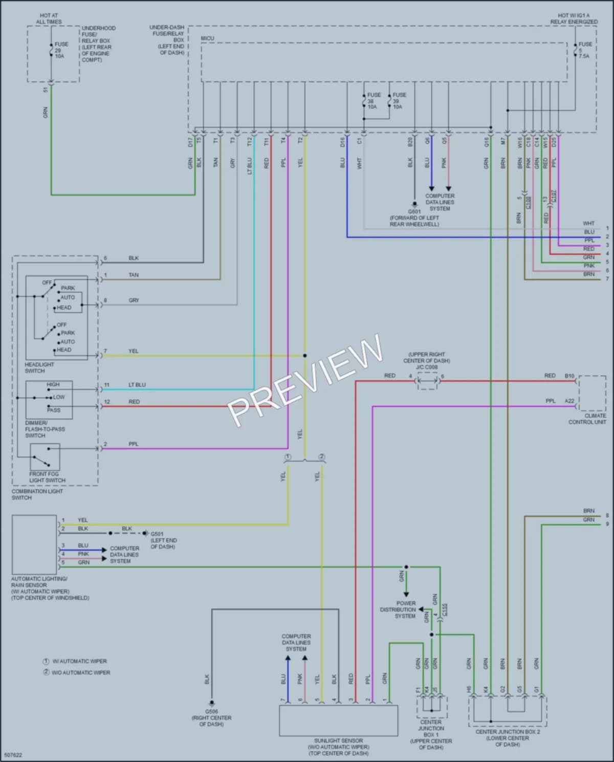 2017 Acura RDX Headlights wiring diagram preview