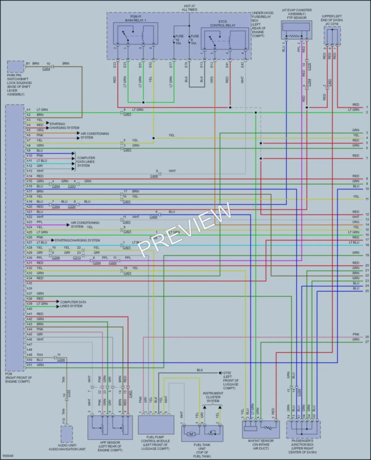 2017 Acura RLX Engine Performance wiring diagram preview