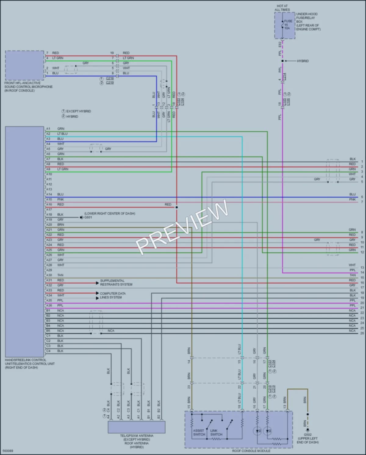 2017 Acura RLX Navigation wiring diagram preview