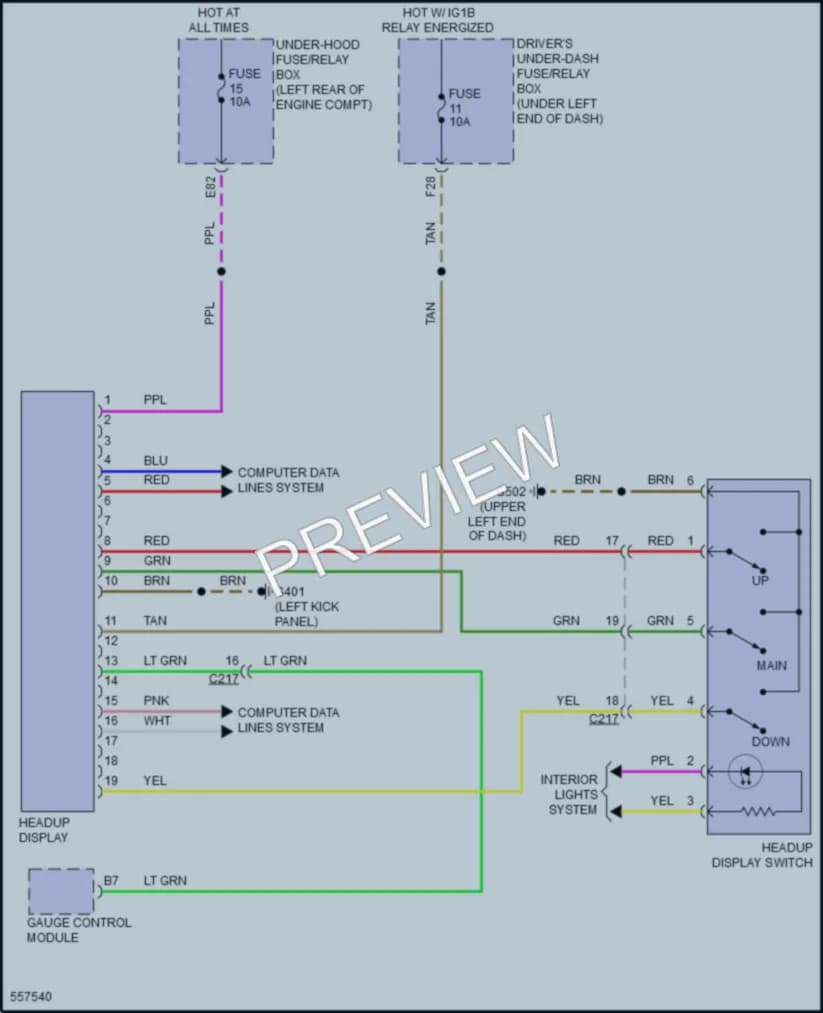 2017 Acura RLXSportHybrid Instrument Cluster wiring diagram preview