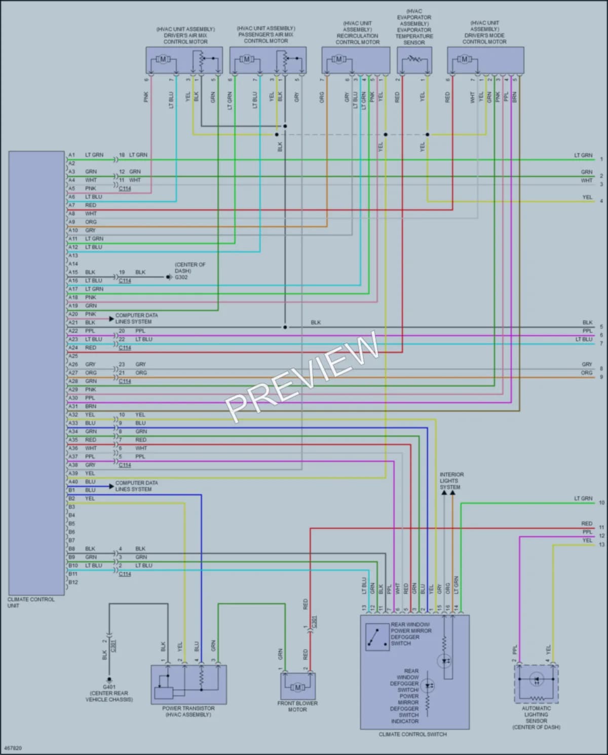 2017 Acura TLX Air Conditioning wiring diagram preview