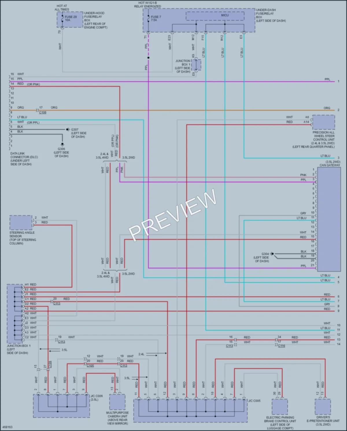 2017 Acura TLX Computer Data Lines wiring diagram preview