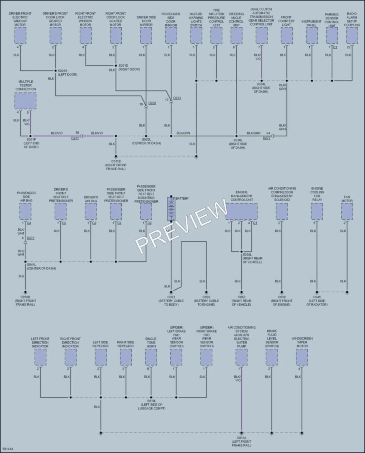 2017 AlfaRomeo 4C Ground Distribution wiring diagram preview