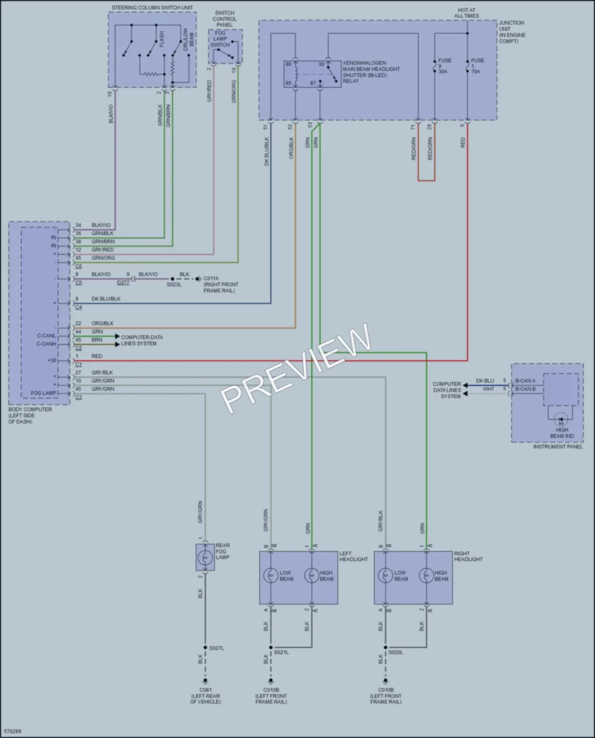 2017 AlfaRomeo 4C Headlights wiring diagram preview