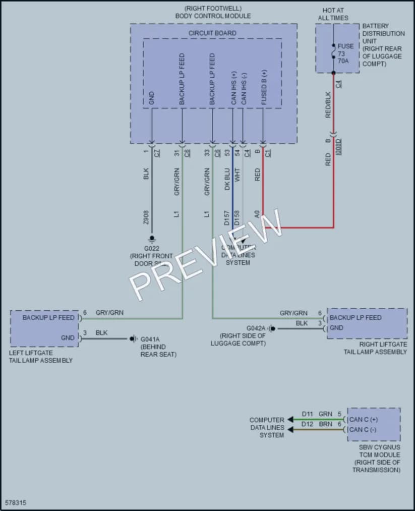 2017 AlfaRomeo Giulia Exterior Lights wiring diagram preview