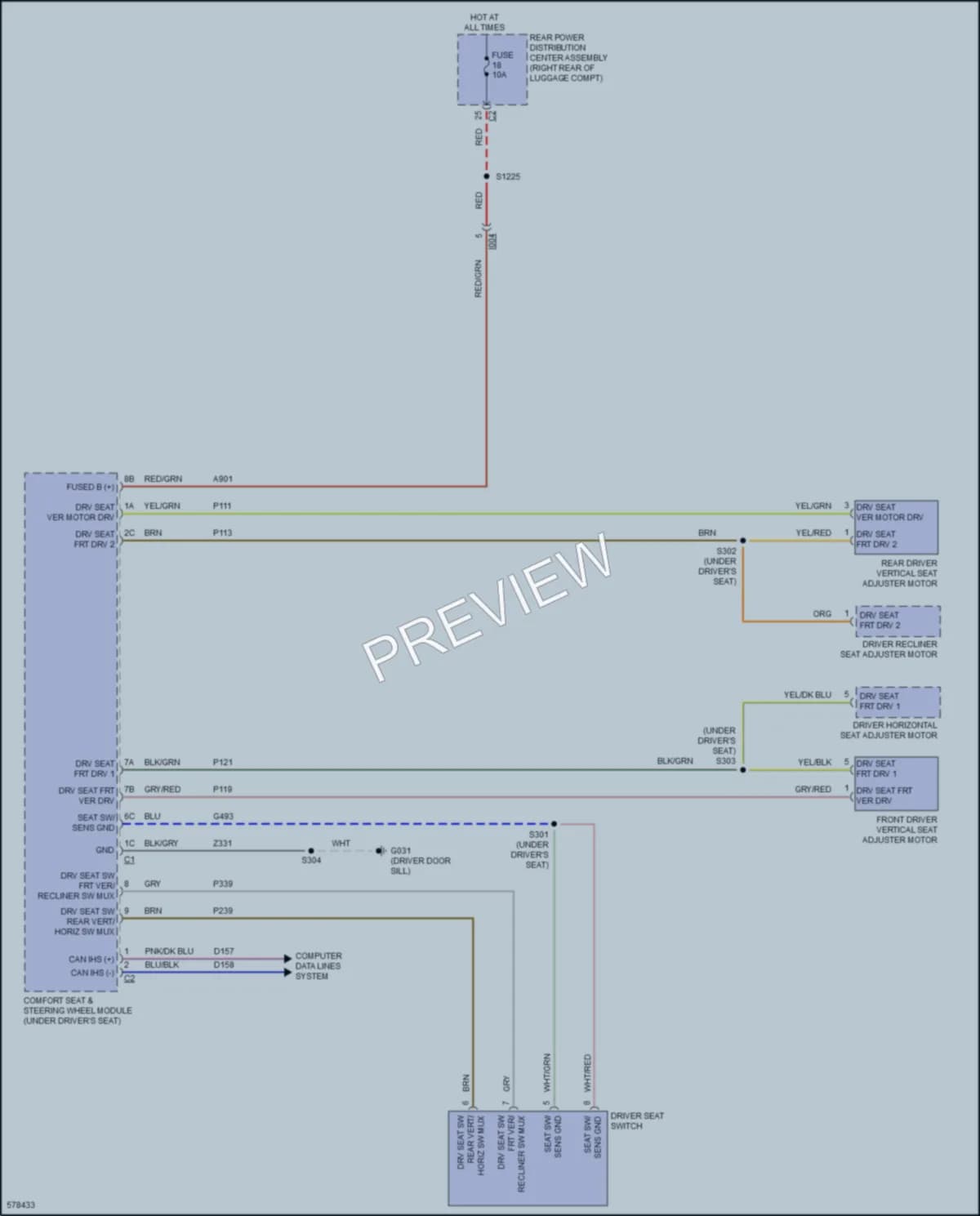 2017 AlfaRomeo Giulia Power Seats wiring diagram preview