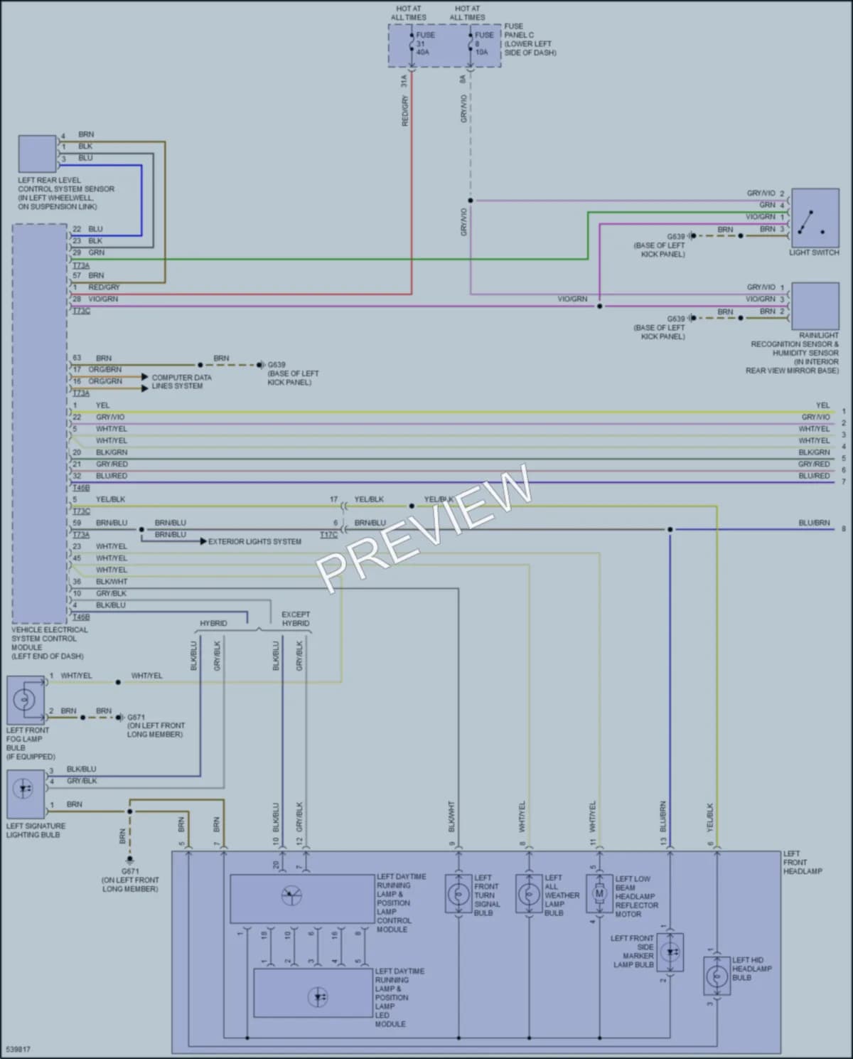 2017 Audi A3 Headlights wiring diagram preview