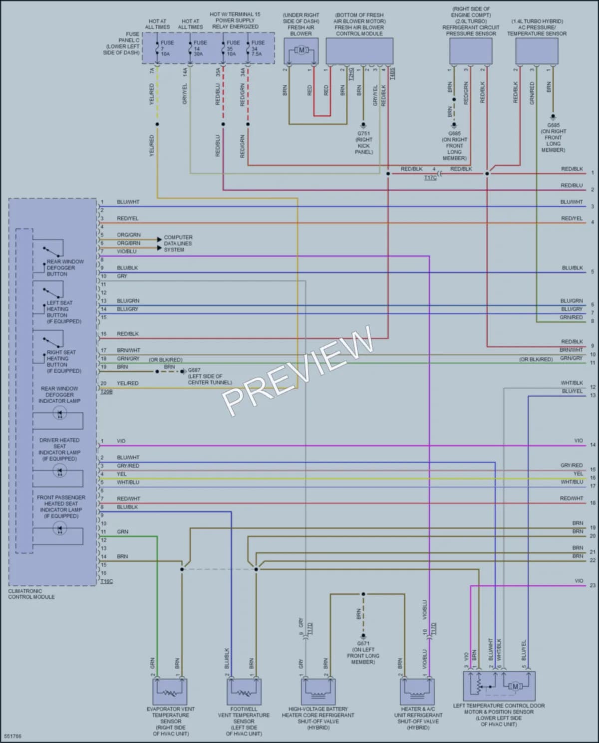 2017 Audi A3etron Air Conditioning wiring diagram preview