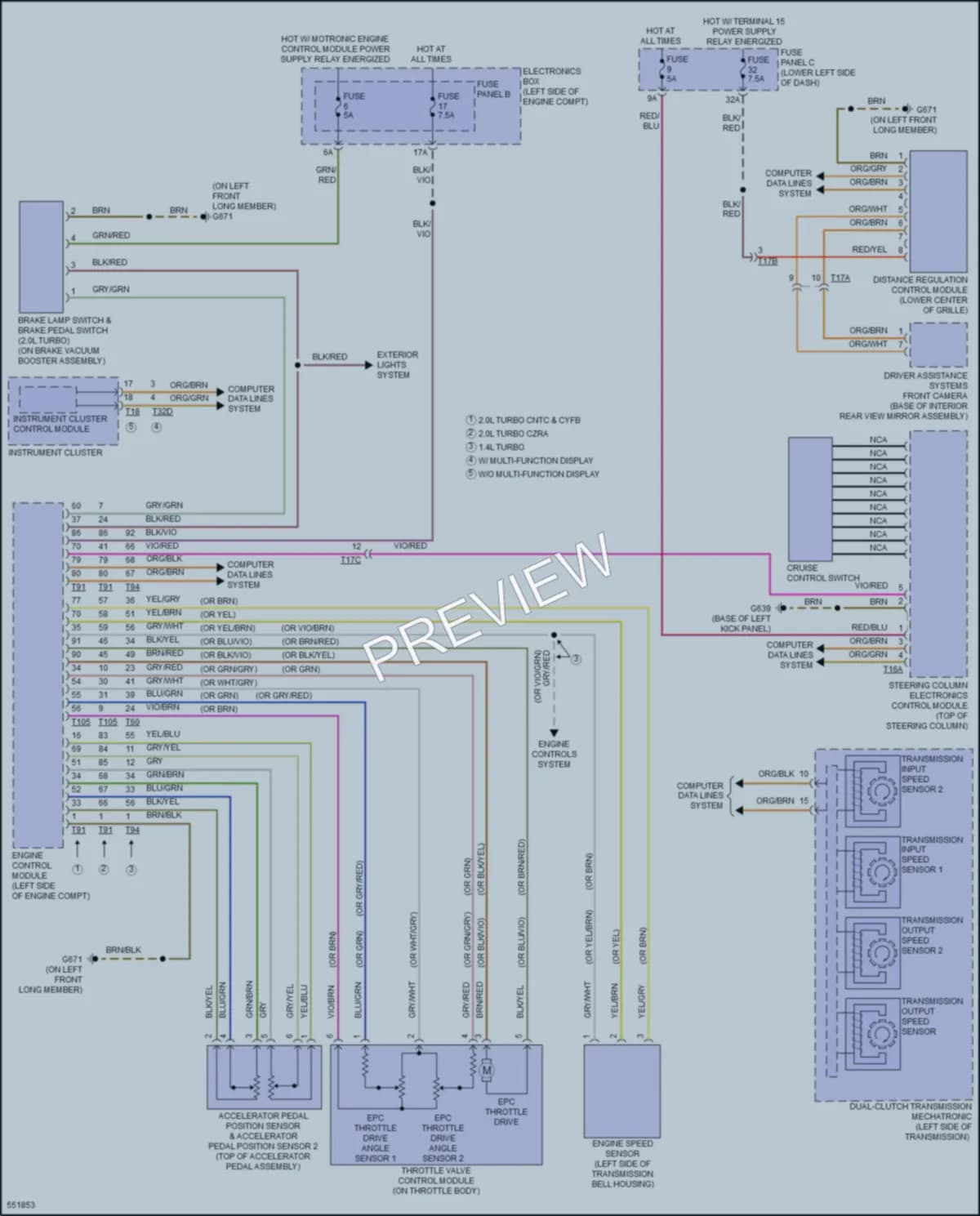 2017 Audi A3etron Cruise Control wiring diagram preview