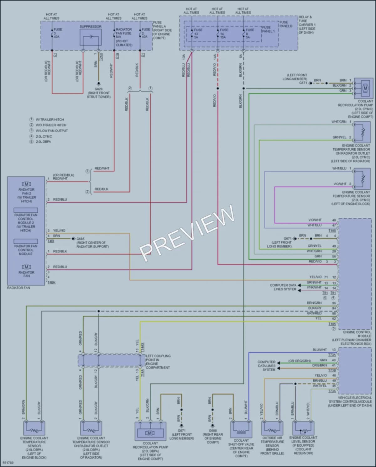 2017 Audi A4 Cooling Fan wiring diagram preview