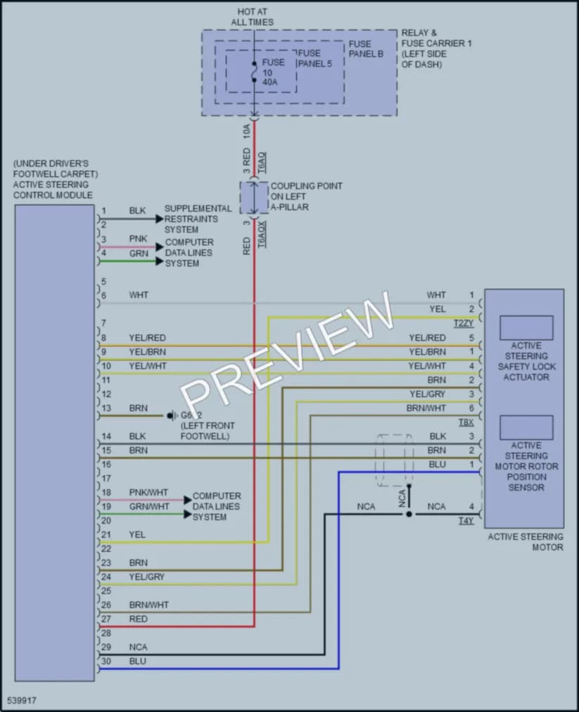 2017 Audi A4 Electronic Power Steering wiring diagram preview