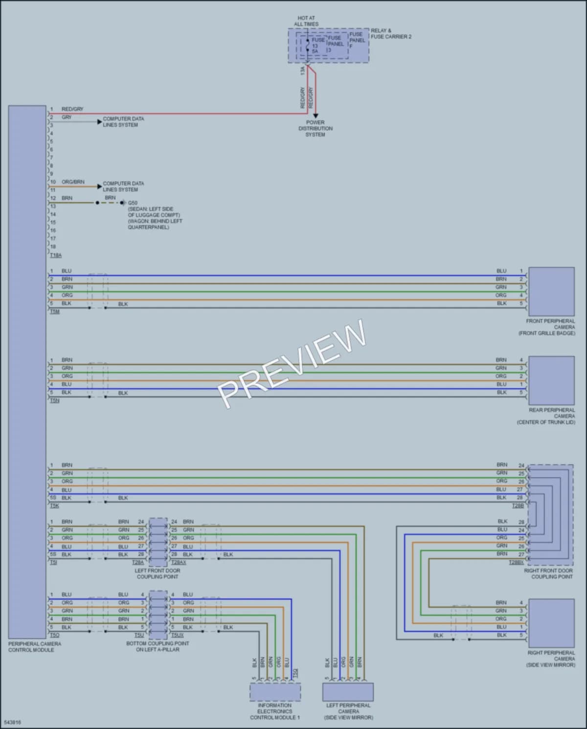2017 Audi A4 Navigation wiring diagram preview