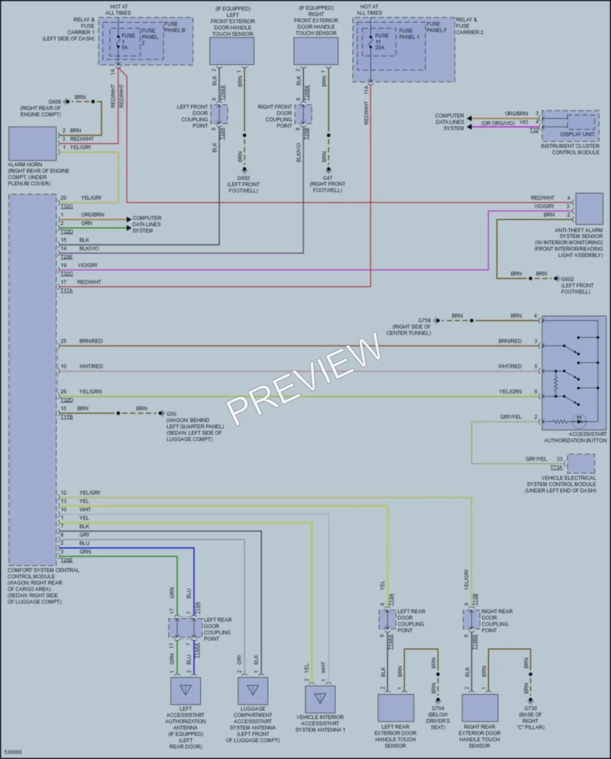 2017 Audi A4allroad Anti Theft wiring diagram preview