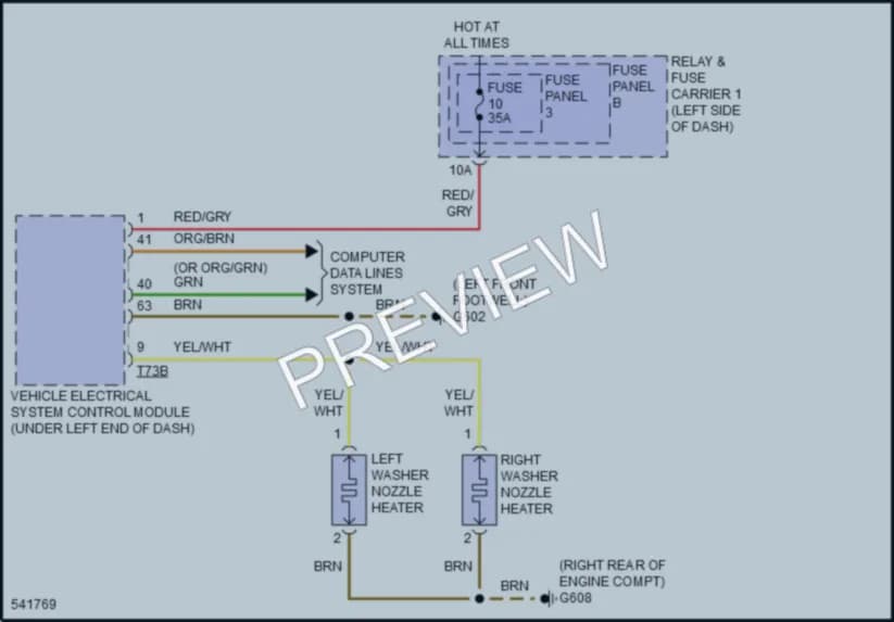 2017 Audi A4allroad Wiper Washer wiring diagram preview