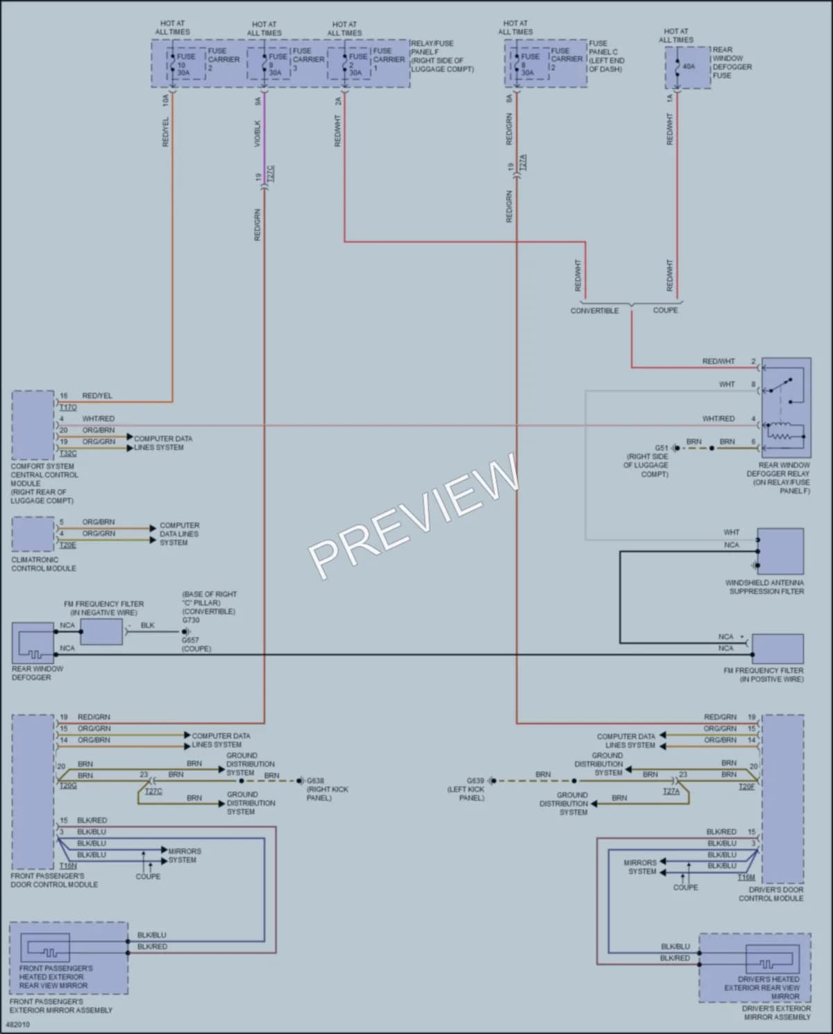 2017 Audi A5 Defoggers wiring diagram preview