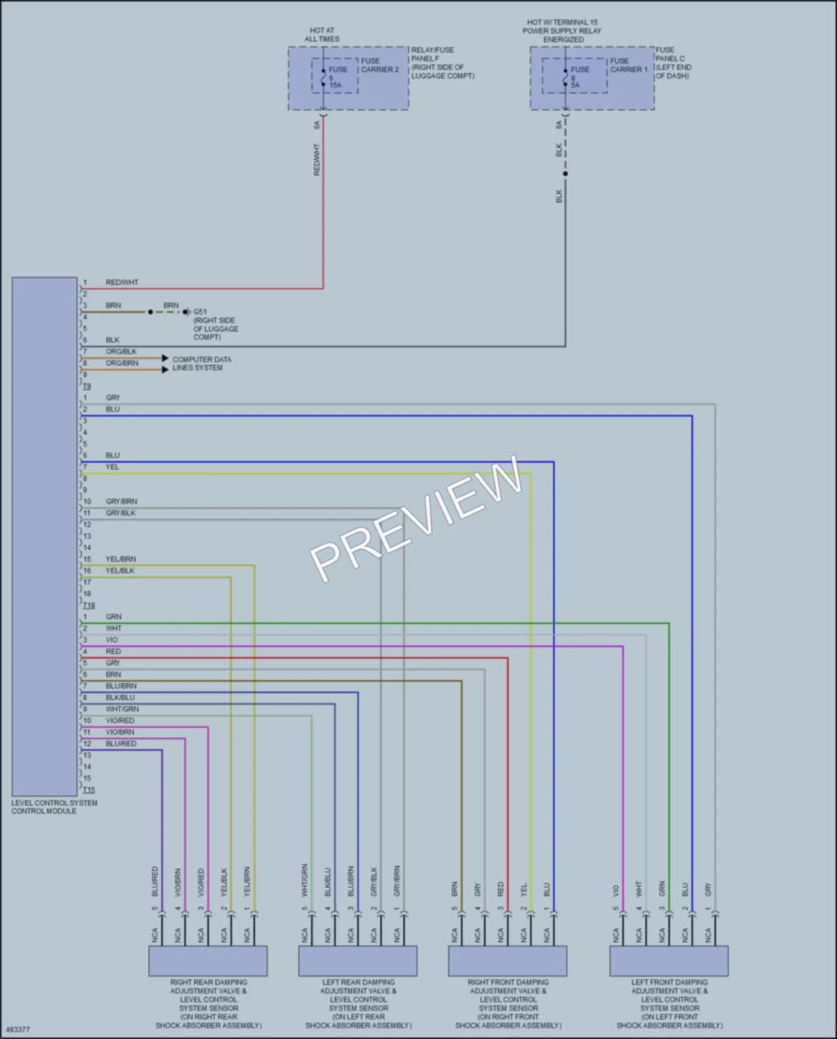 2017 Audi A5 Electronic Suspension wiring diagram preview