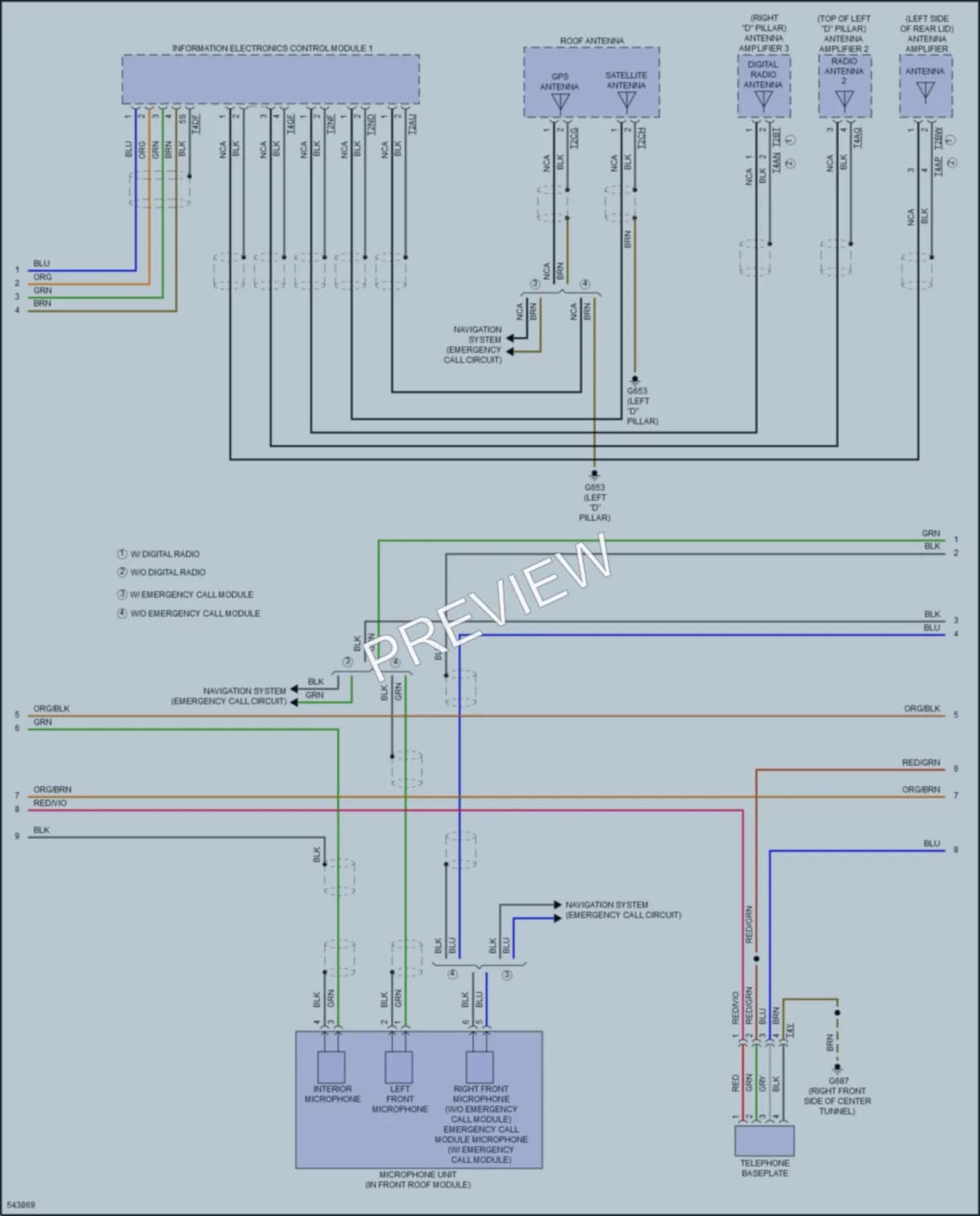 2017 Audi A6 Navigation wiring diagram preview