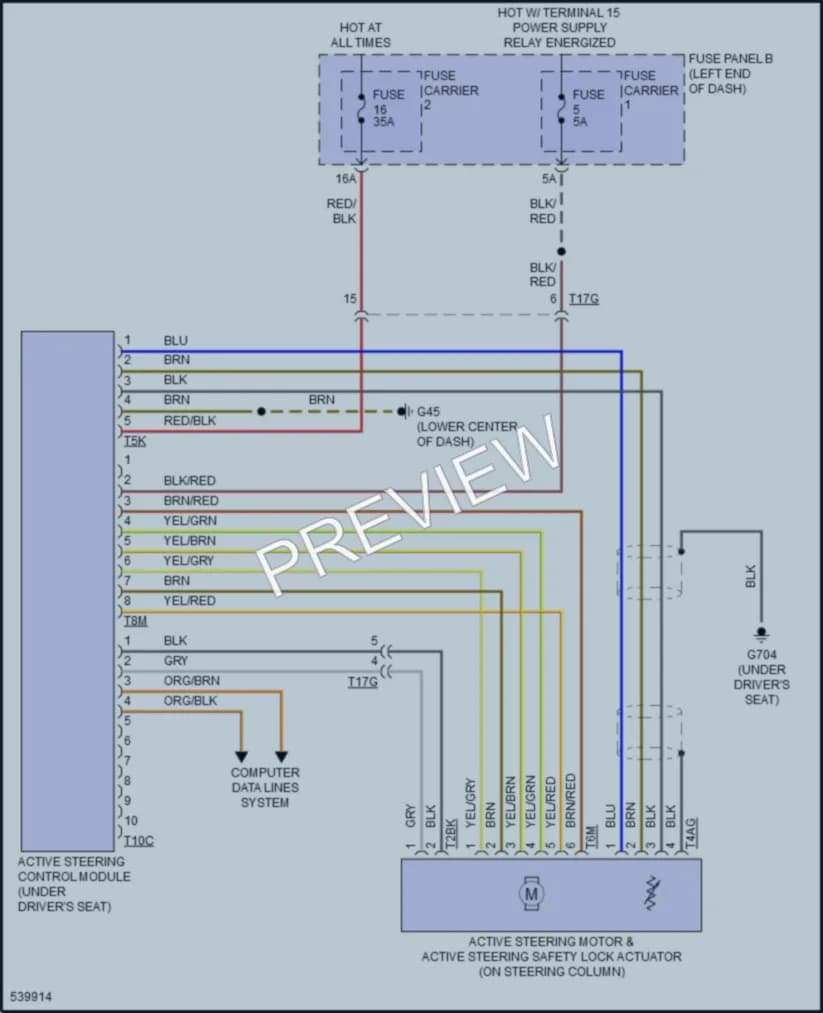 2017 Audi A7 Electronic Power Steering wiring diagram preview