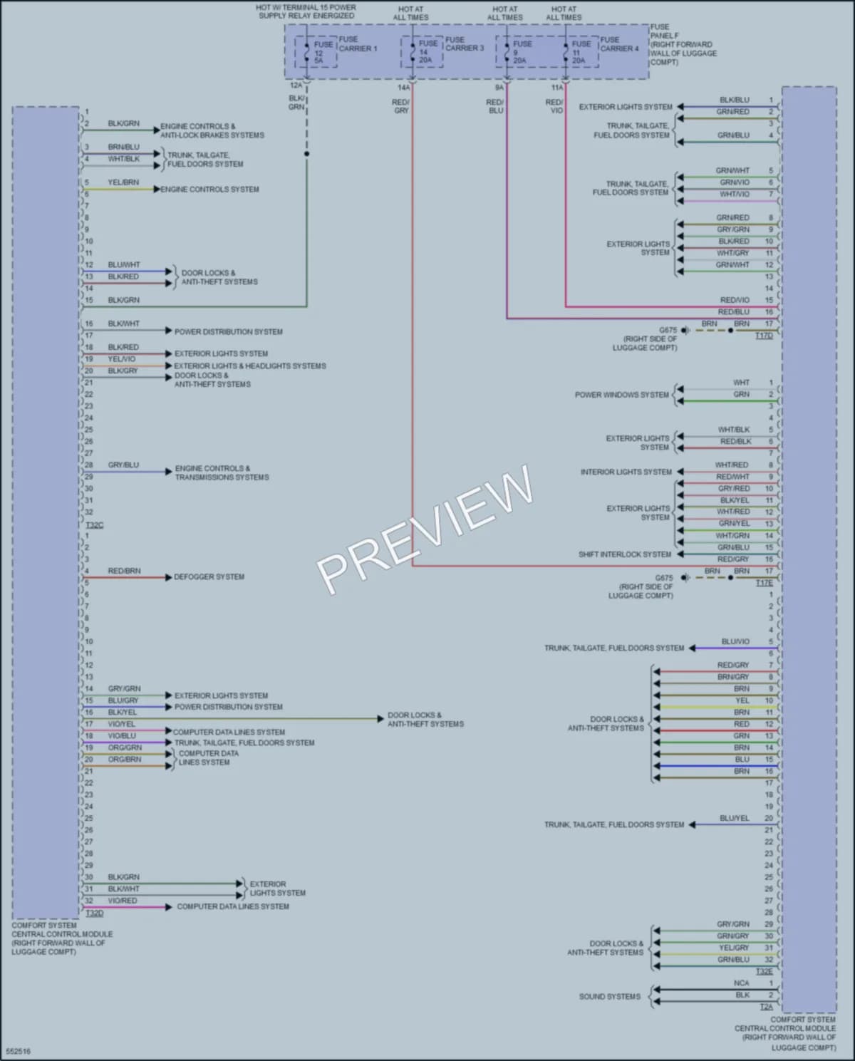 2017 Audi A8 Body Control Modules wiring diagram preview
