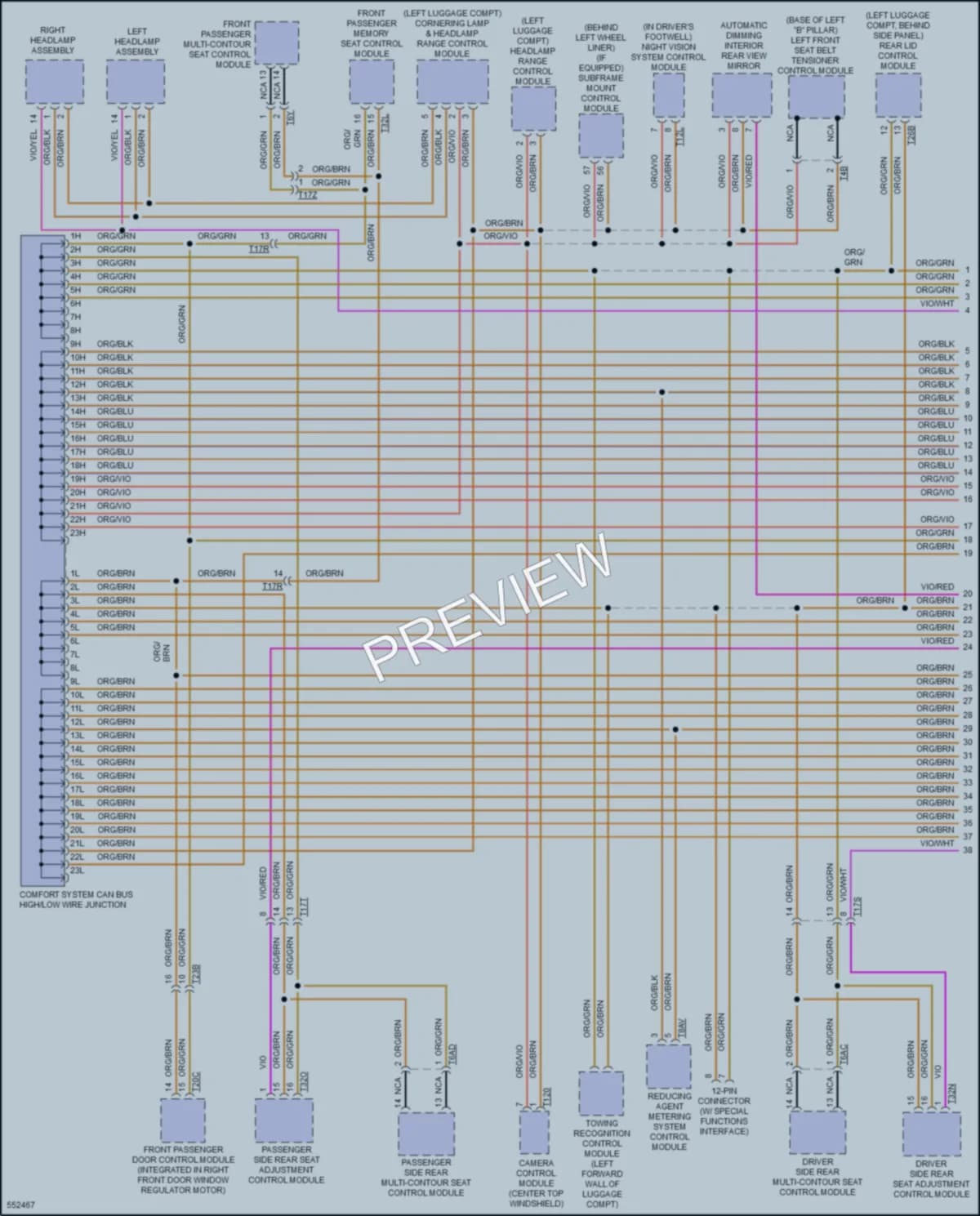 2017 Audi A8 Computer Data Lines wiring diagram preview