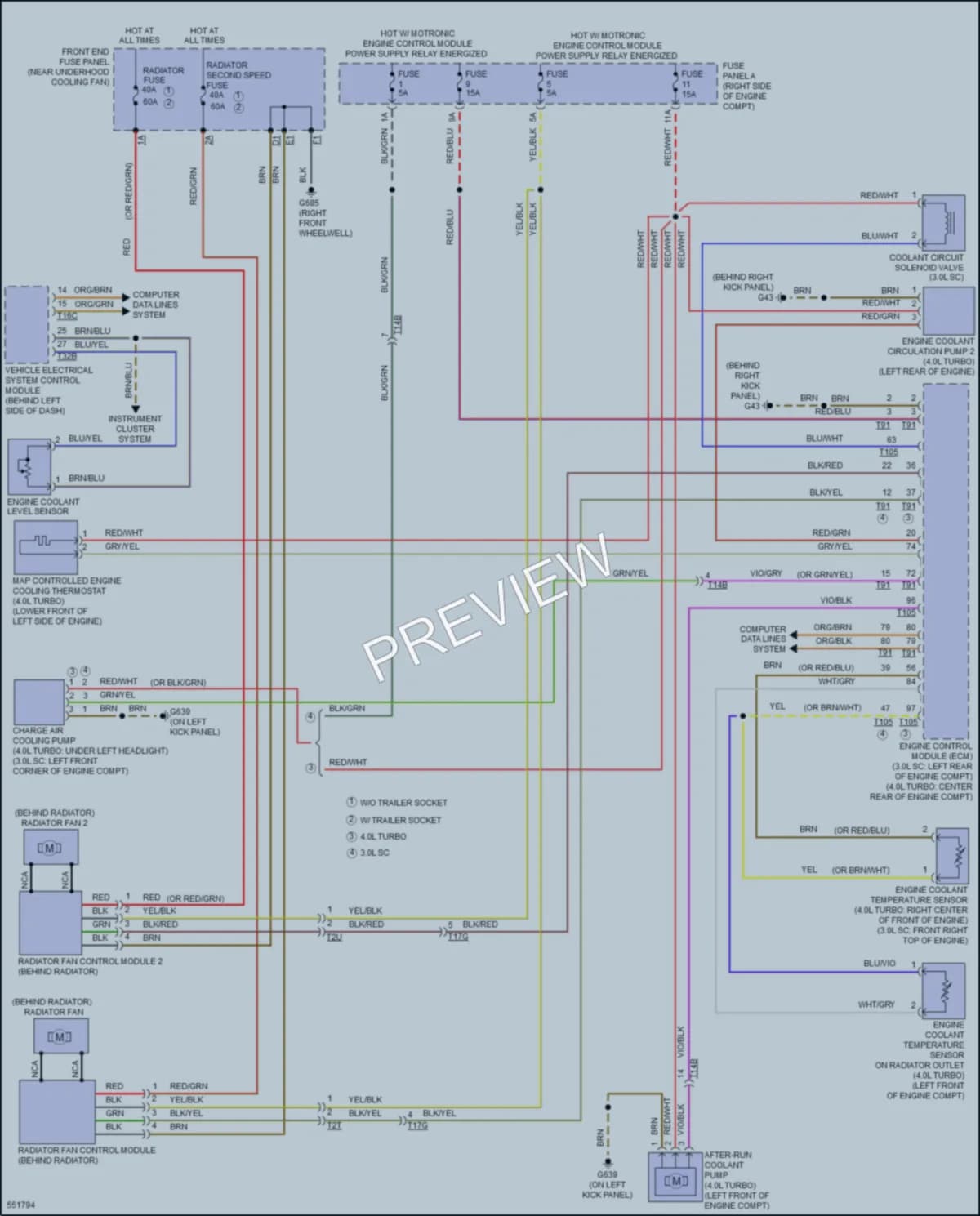 2017 Audi A8 Cooling Fan wiring diagram preview