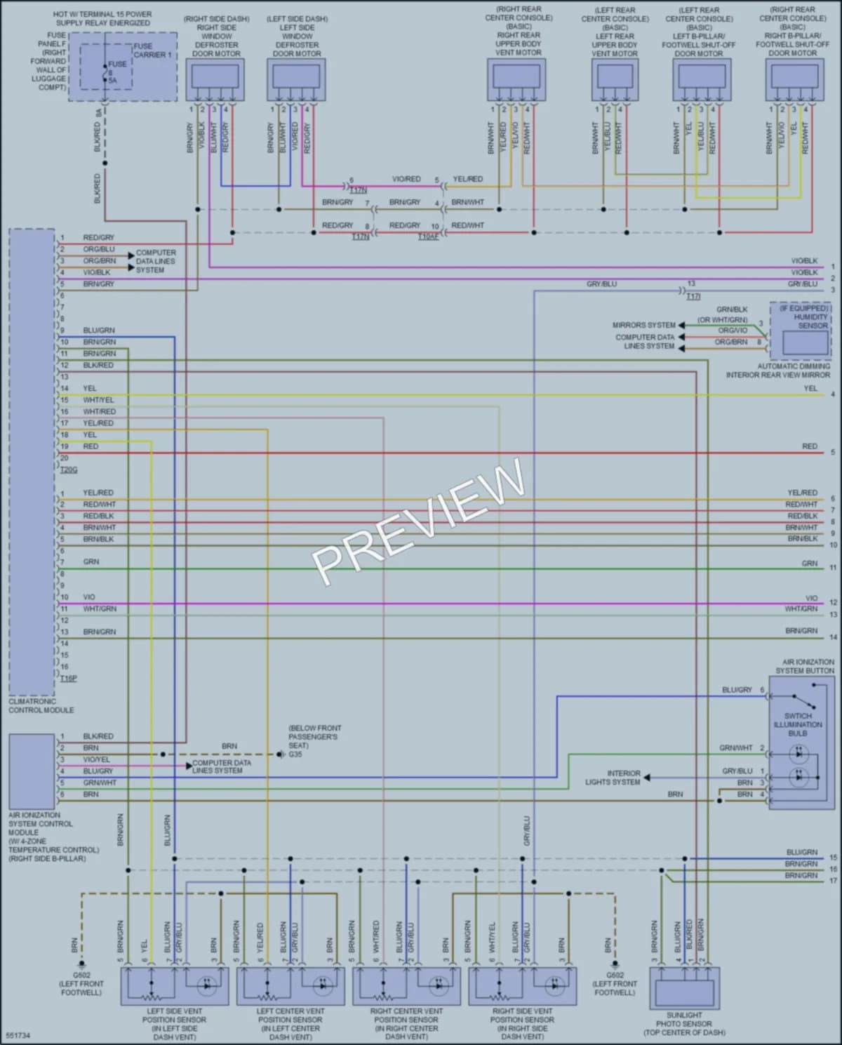 2017 Audi A8L Air Conditioning wiring diagram preview