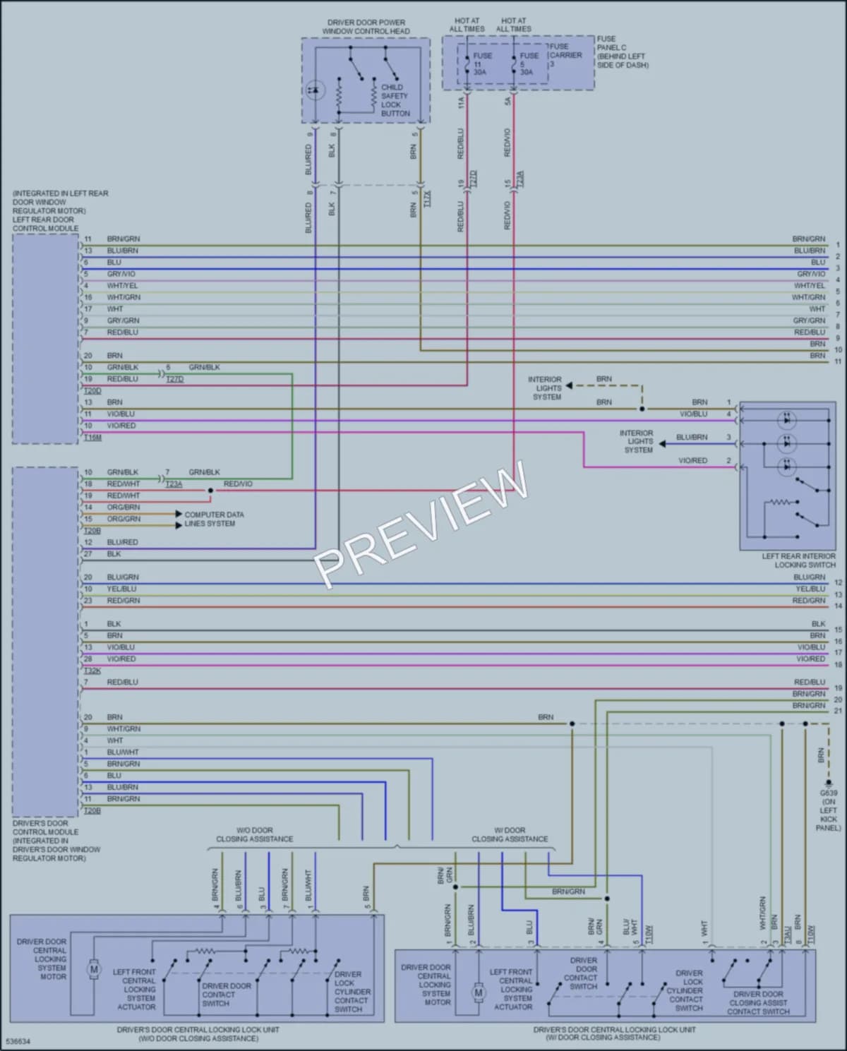 2017 Audi A8L Anti Theft wiring diagram preview
