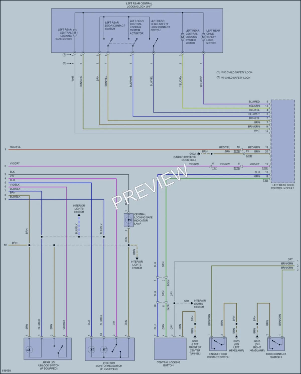 2017 Audi Q3 Anti Theft wiring diagram preview