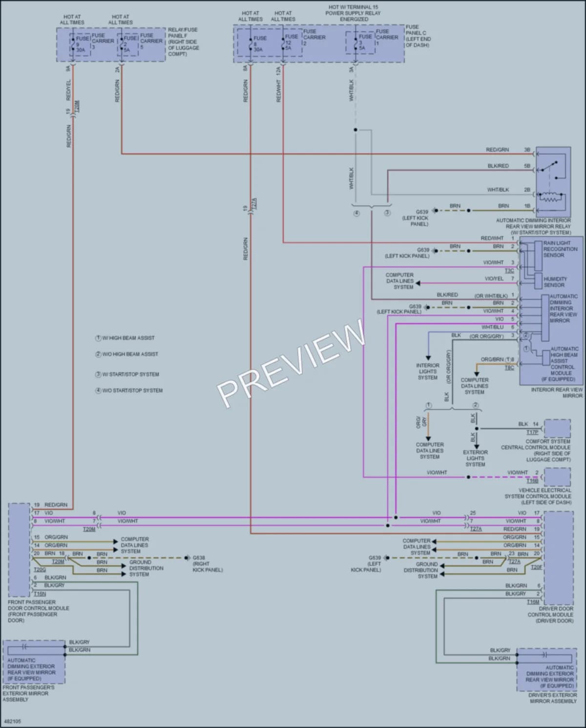 2017 Audi Q5 Power Mirrors wiring diagram preview