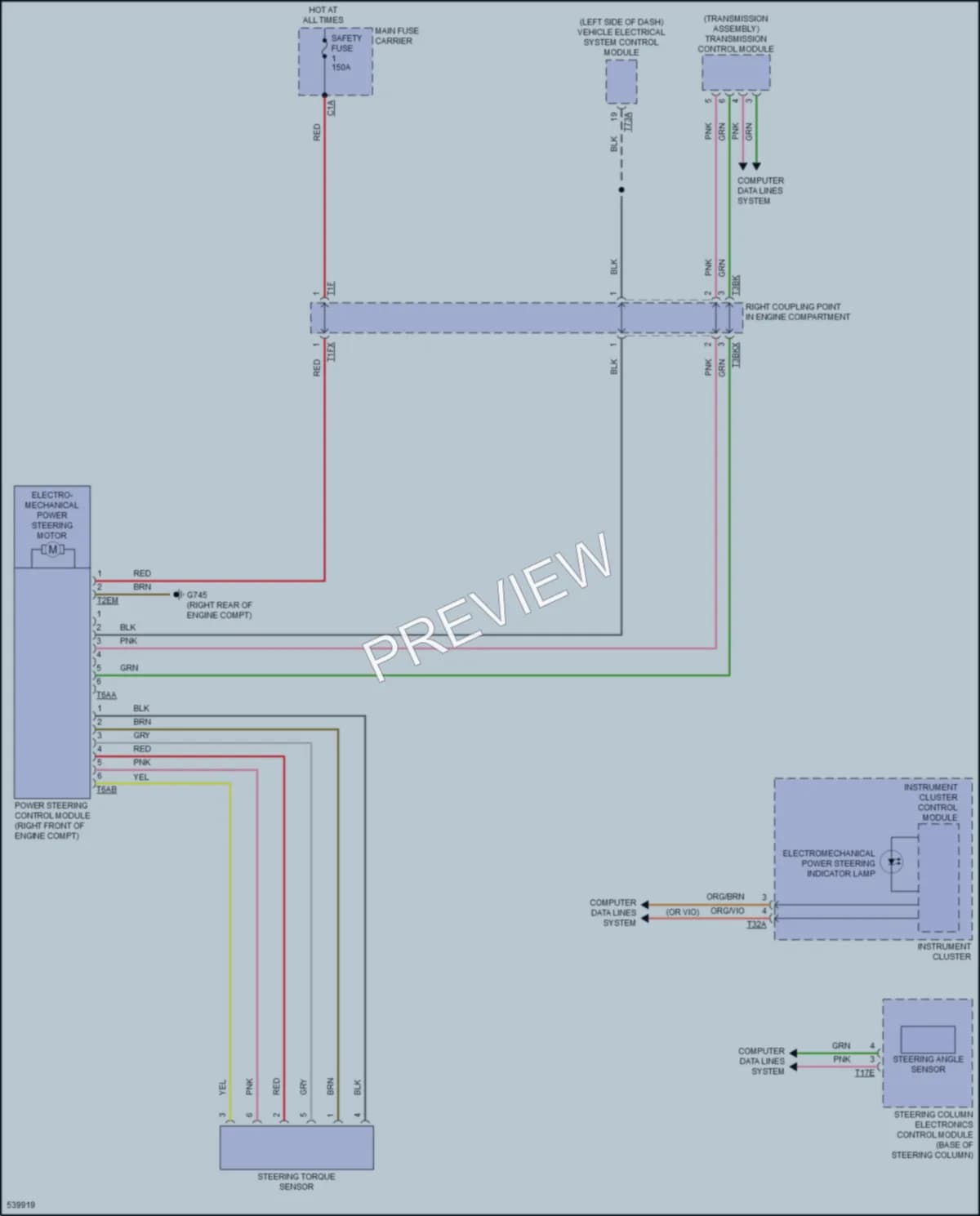 2017 Audi Q7 Electronic Power Steering wiring diagram preview