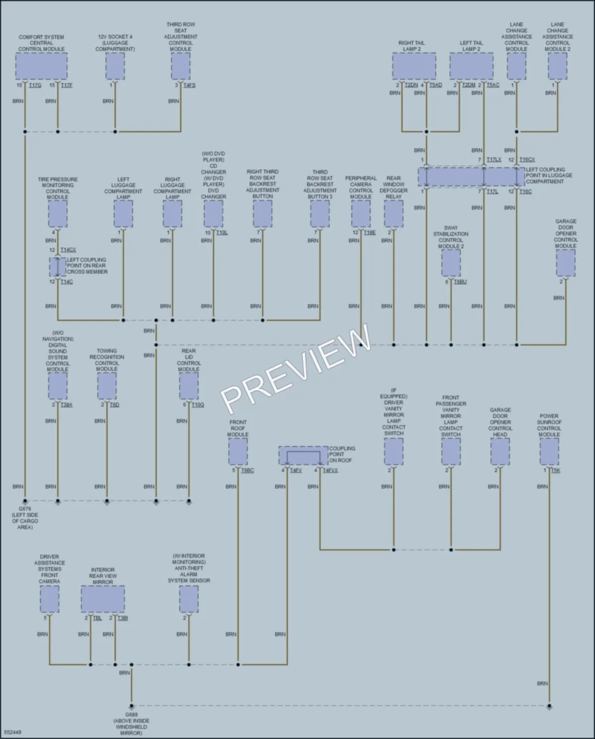 2017 Audi Q7 Ground Distribution wiring diagram preview