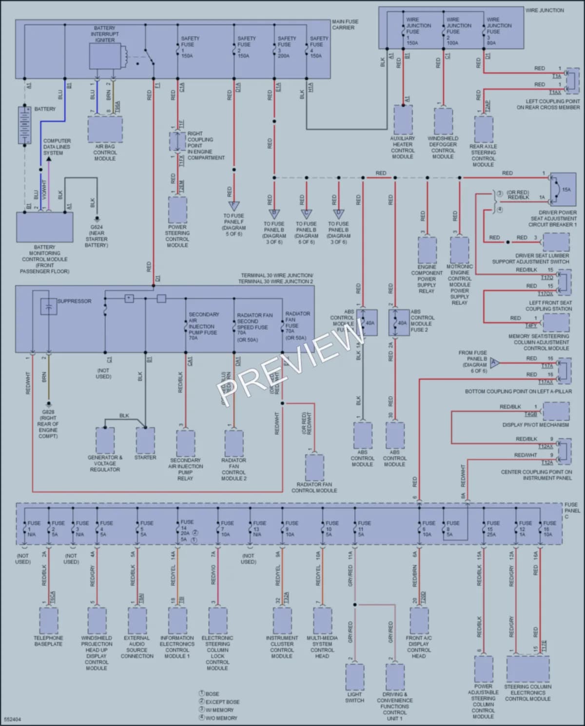 2017 Audi Q7 Power Distribution wiring diagram preview