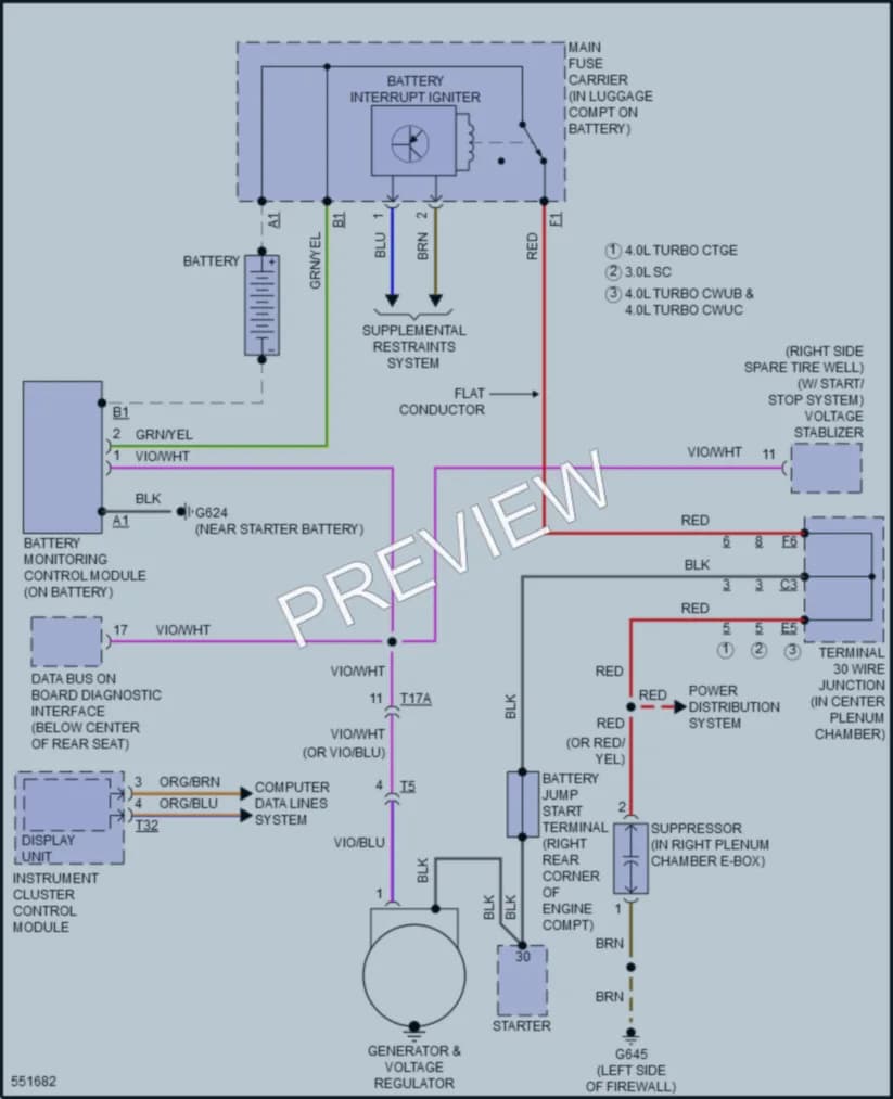 2017 Audi RS7 Starting Charging wiring diagram preview