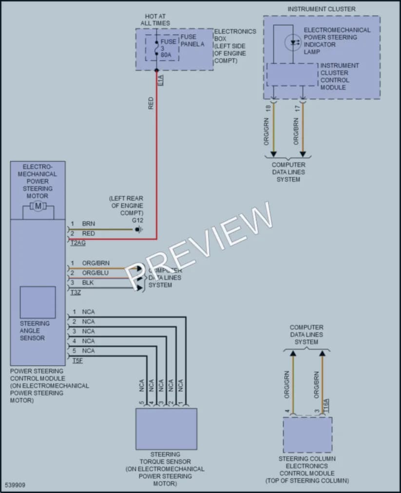 2017 Audi S3 Electronic Power Steering wiring diagram preview