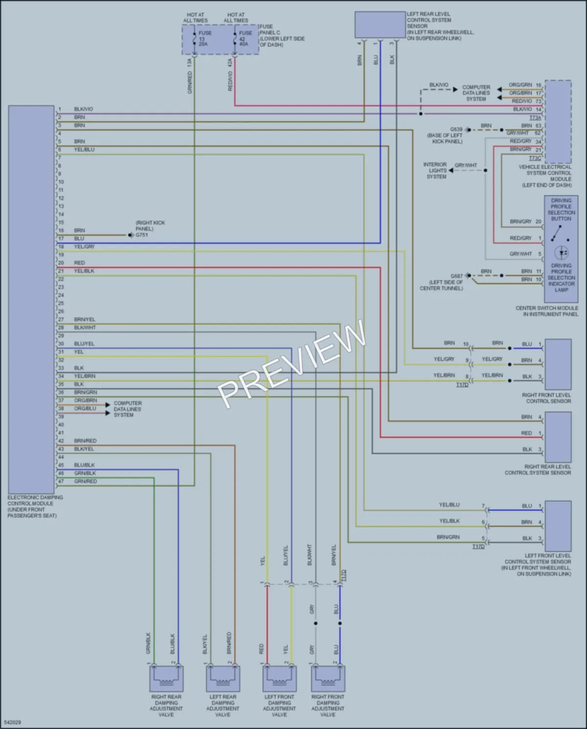 2017 Audi S3 Electronic Suspension wiring diagram preview
