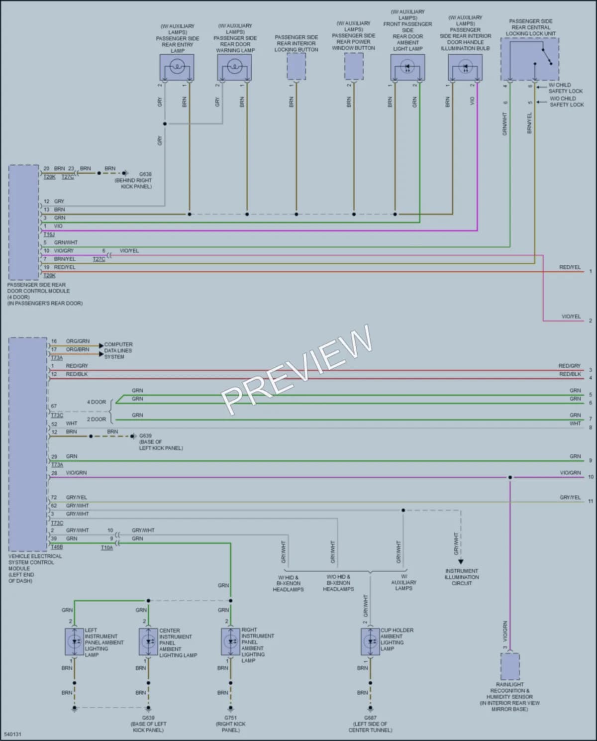 2017 Audi S3 Interior Lights wiring diagram preview
