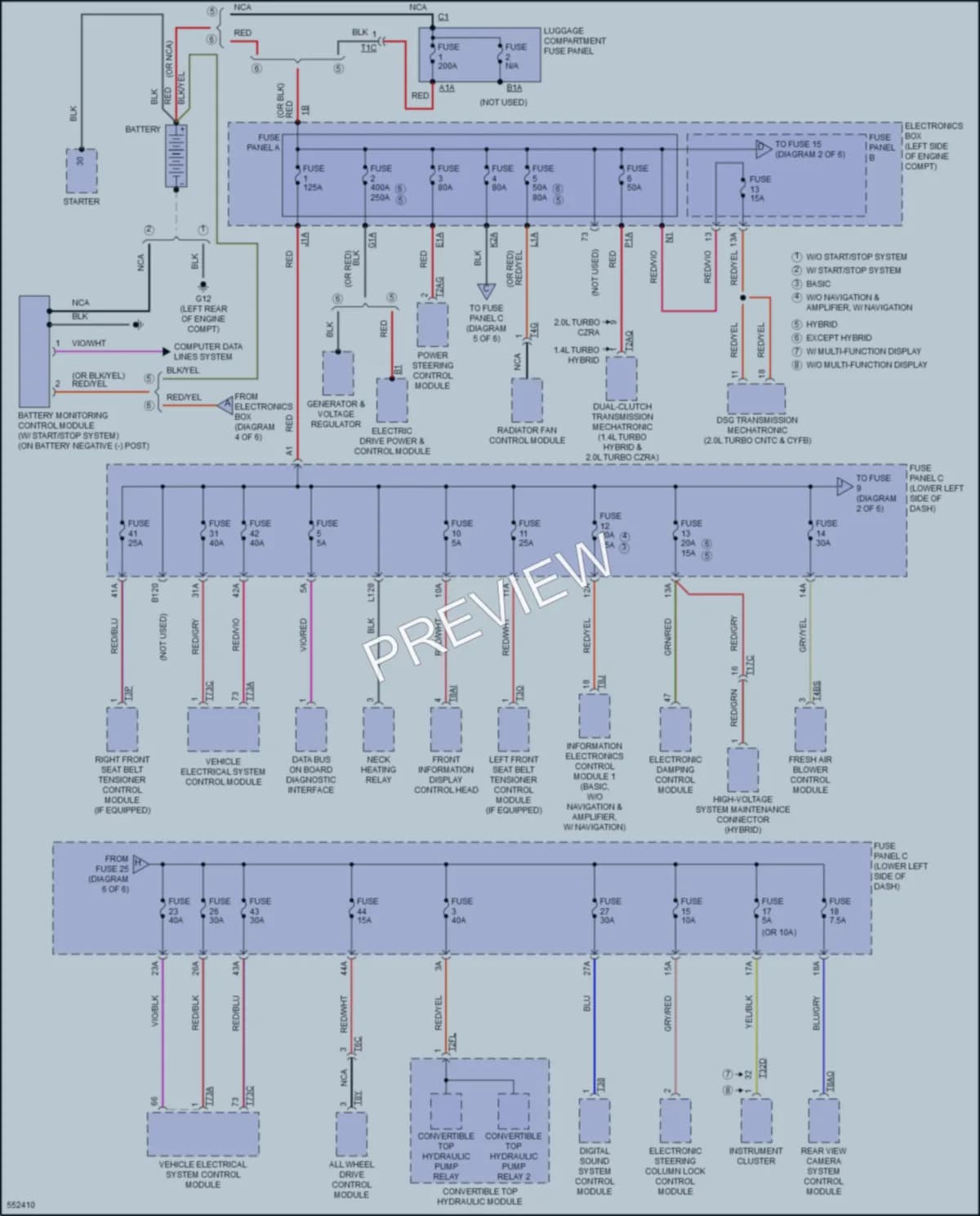 2017 Audi S3 Power Distribution wiring diagram preview