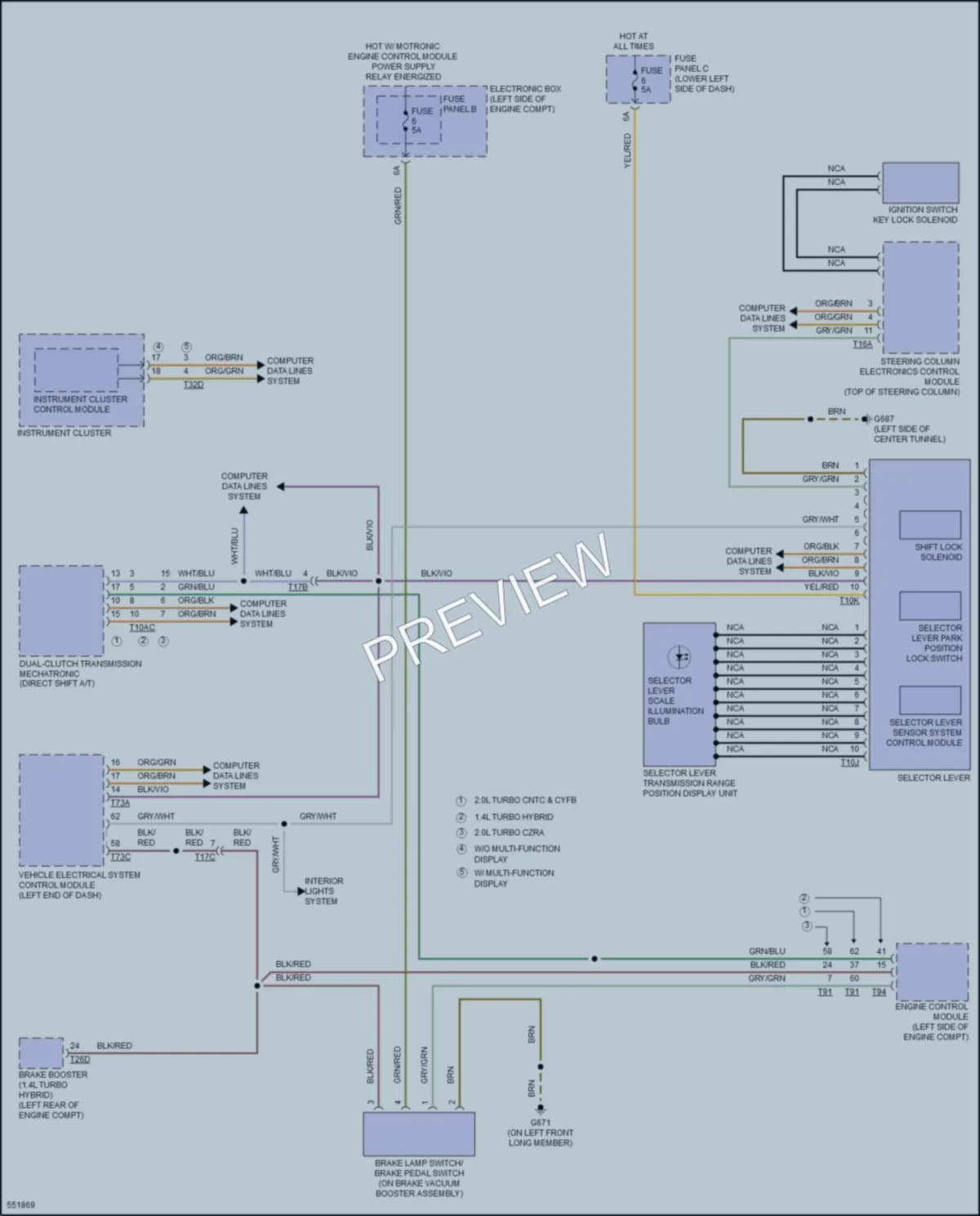 2017 Audi S3 Shift Interlock wiring diagram preview
