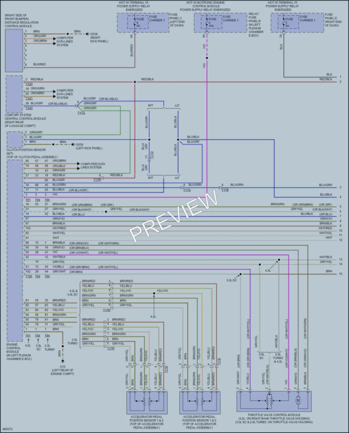 2017 Audi S5 Cruise Control wiring diagram preview