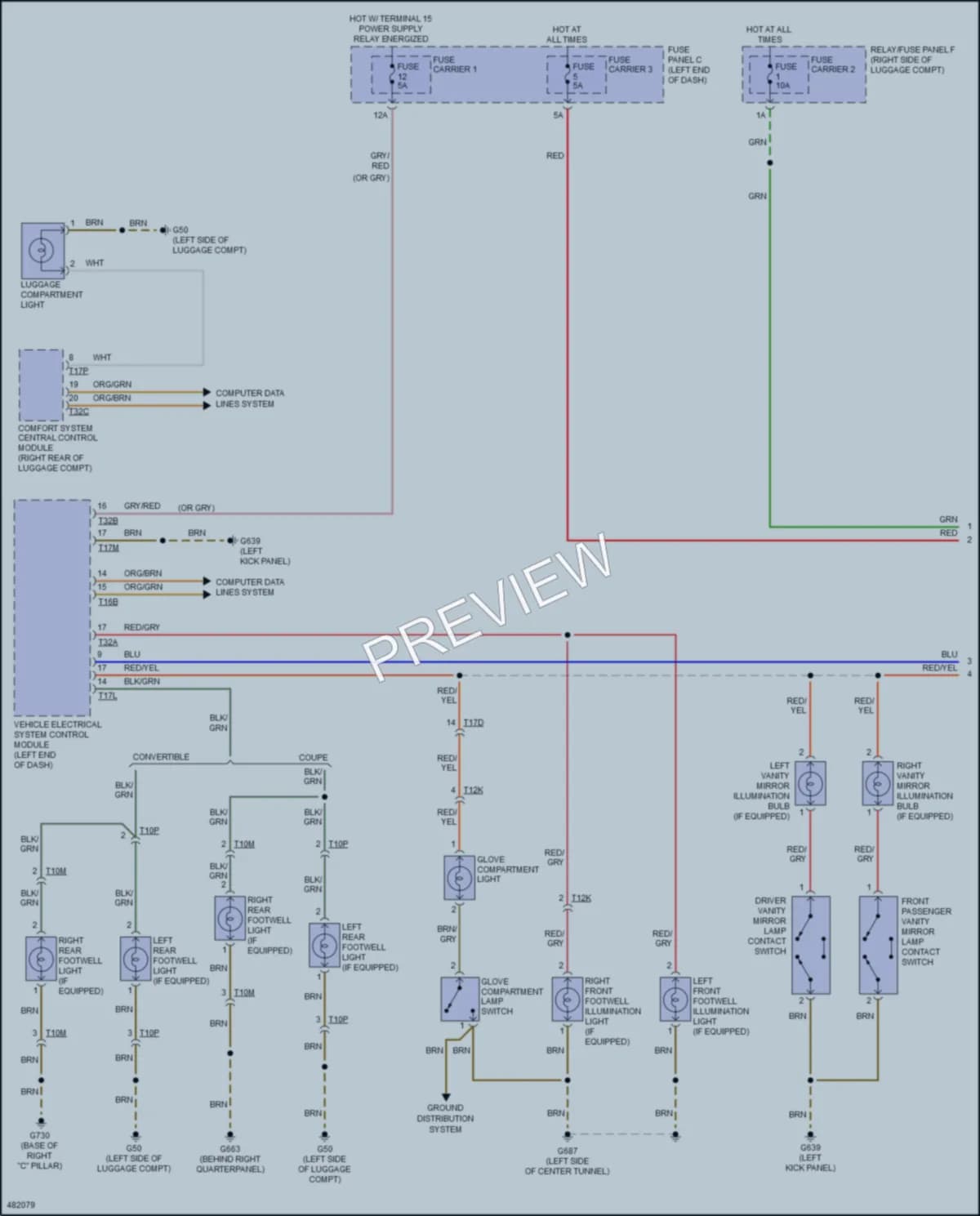 2017 Audi S5 Interior Lights wiring diagram preview