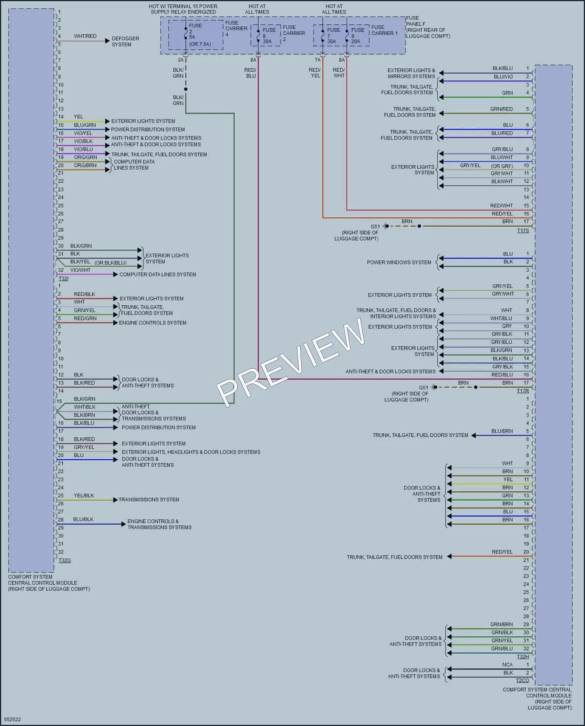 2017 Audi S6 Body Control Modules wiring diagram preview