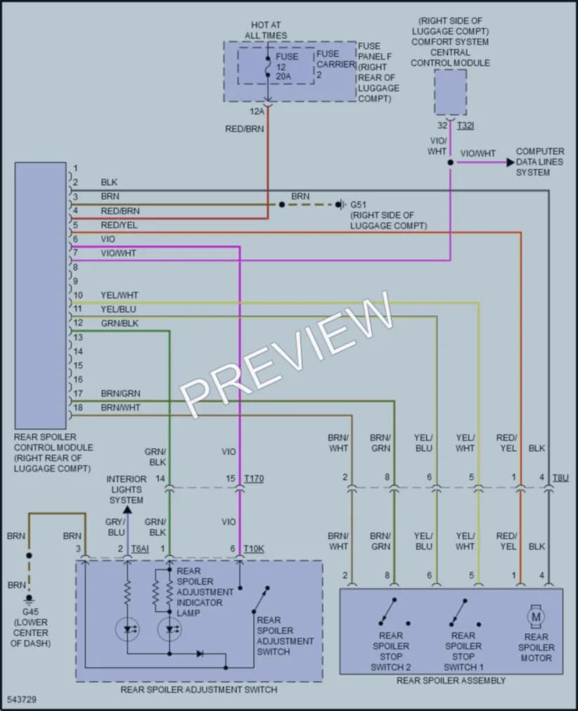 2017 Audi S7 Active Bodyworks wiring diagram preview