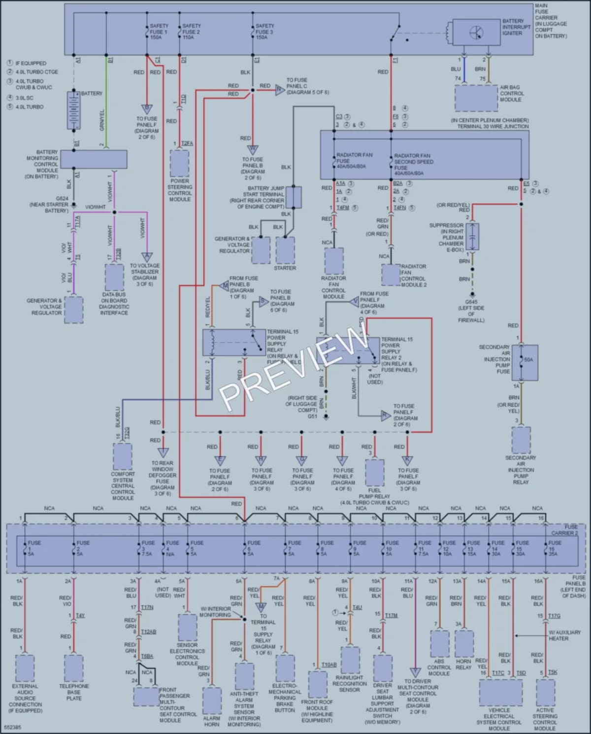 2017 Audi S7 Power Distribution wiring diagram preview