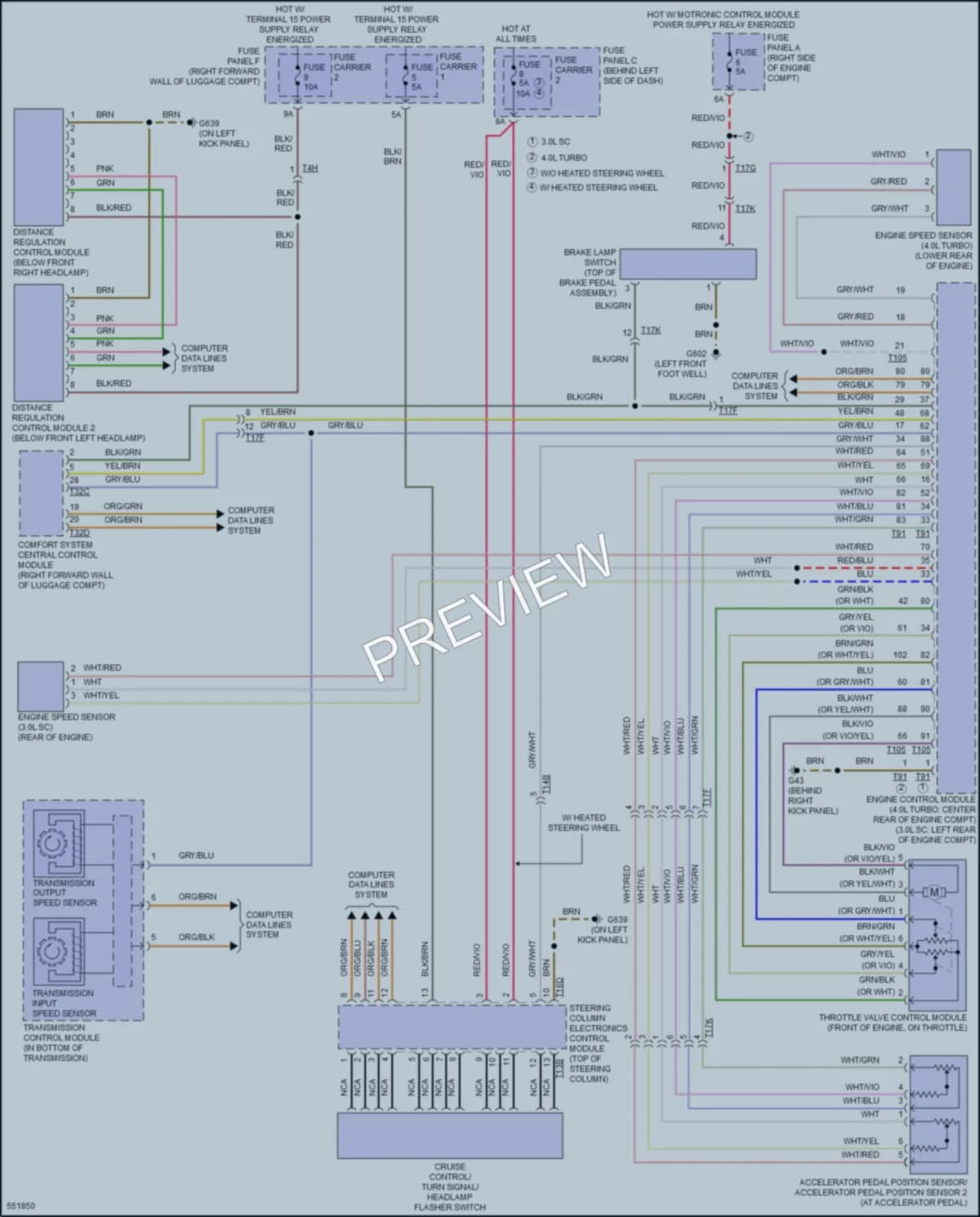 2017 Audi S8 Cruise Control wiring diagram preview