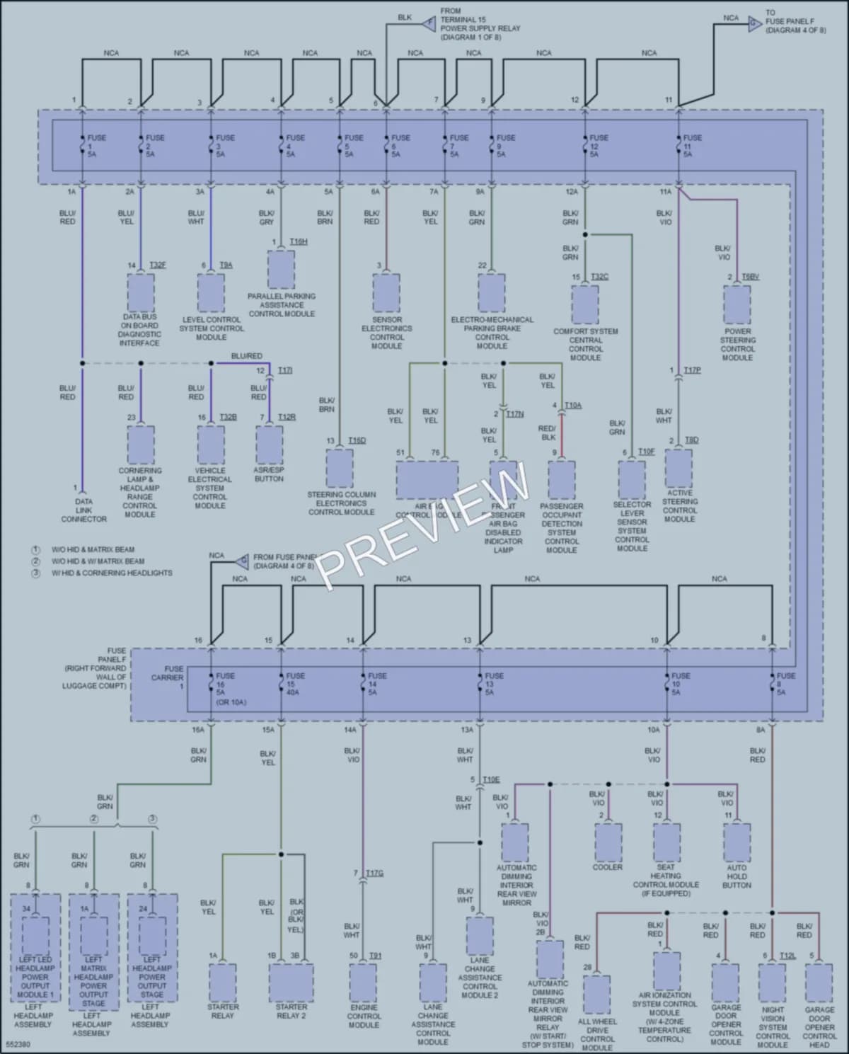 2017 Audi S8 Power Distribution wiring diagram preview
